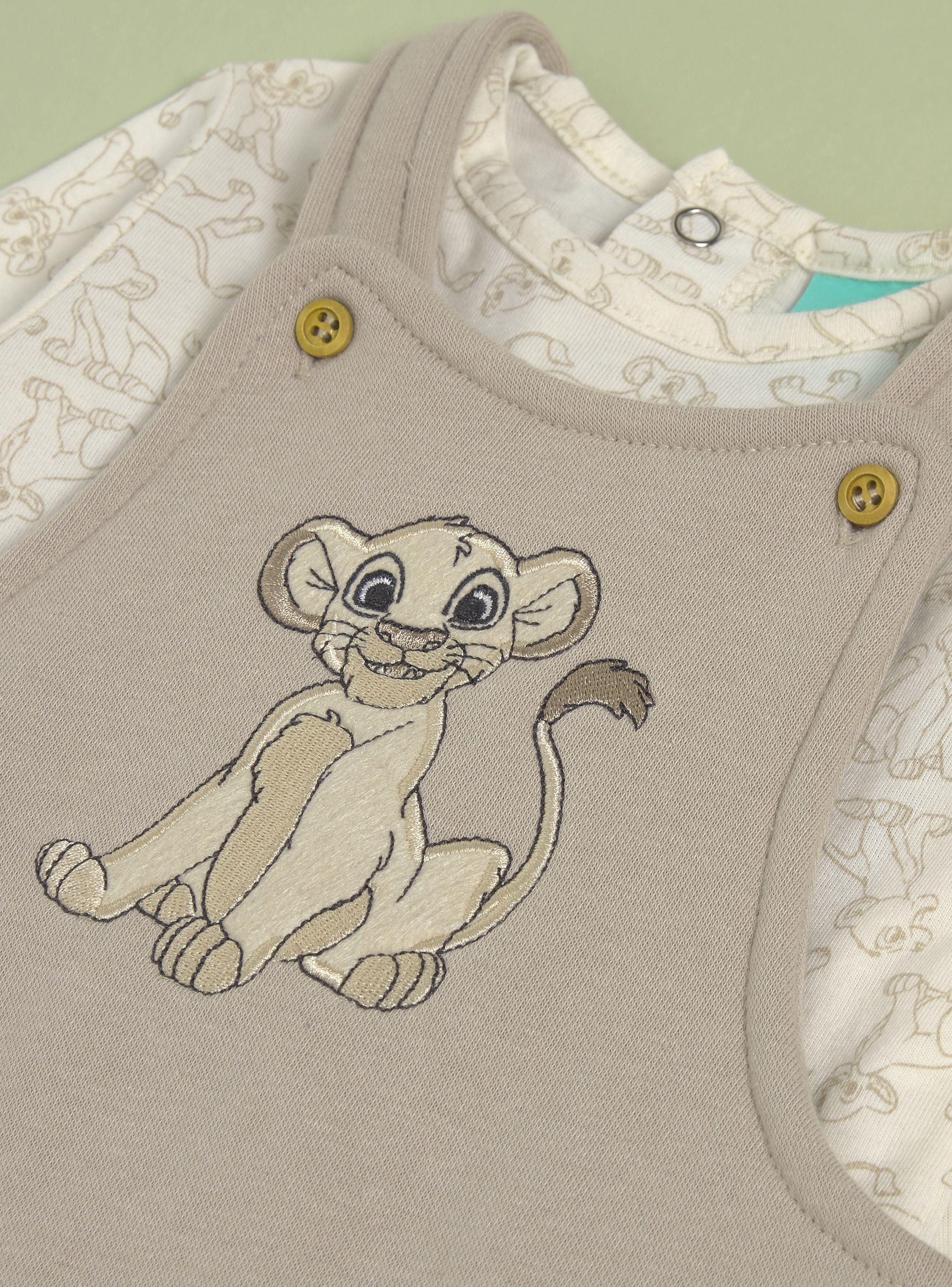 Conjunto Bebé Jardinera y Polera Simba con Bordado Disney-2