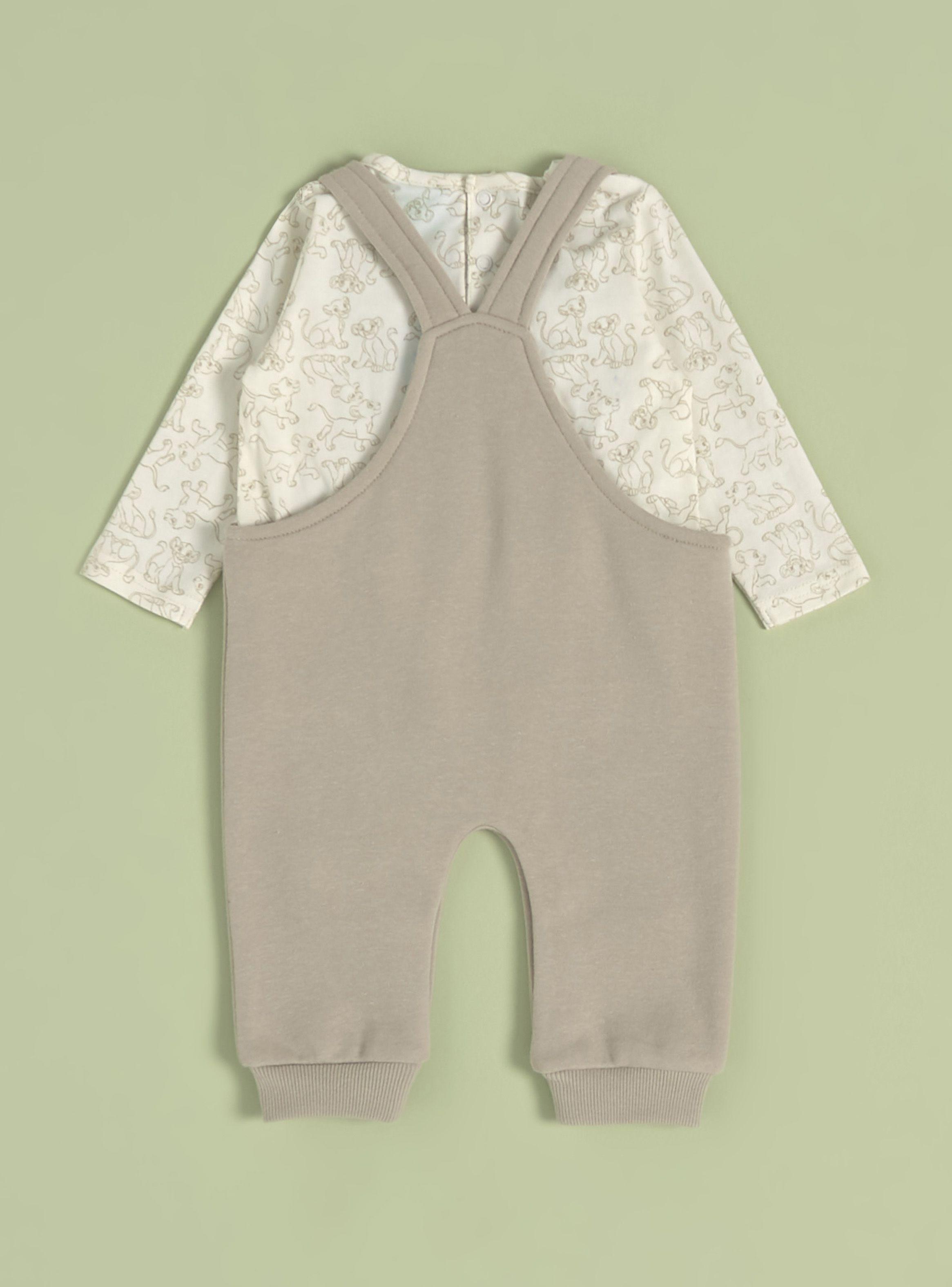 Conjunto Bebé Jardinera y Polera Simba con Bordado Disney-1