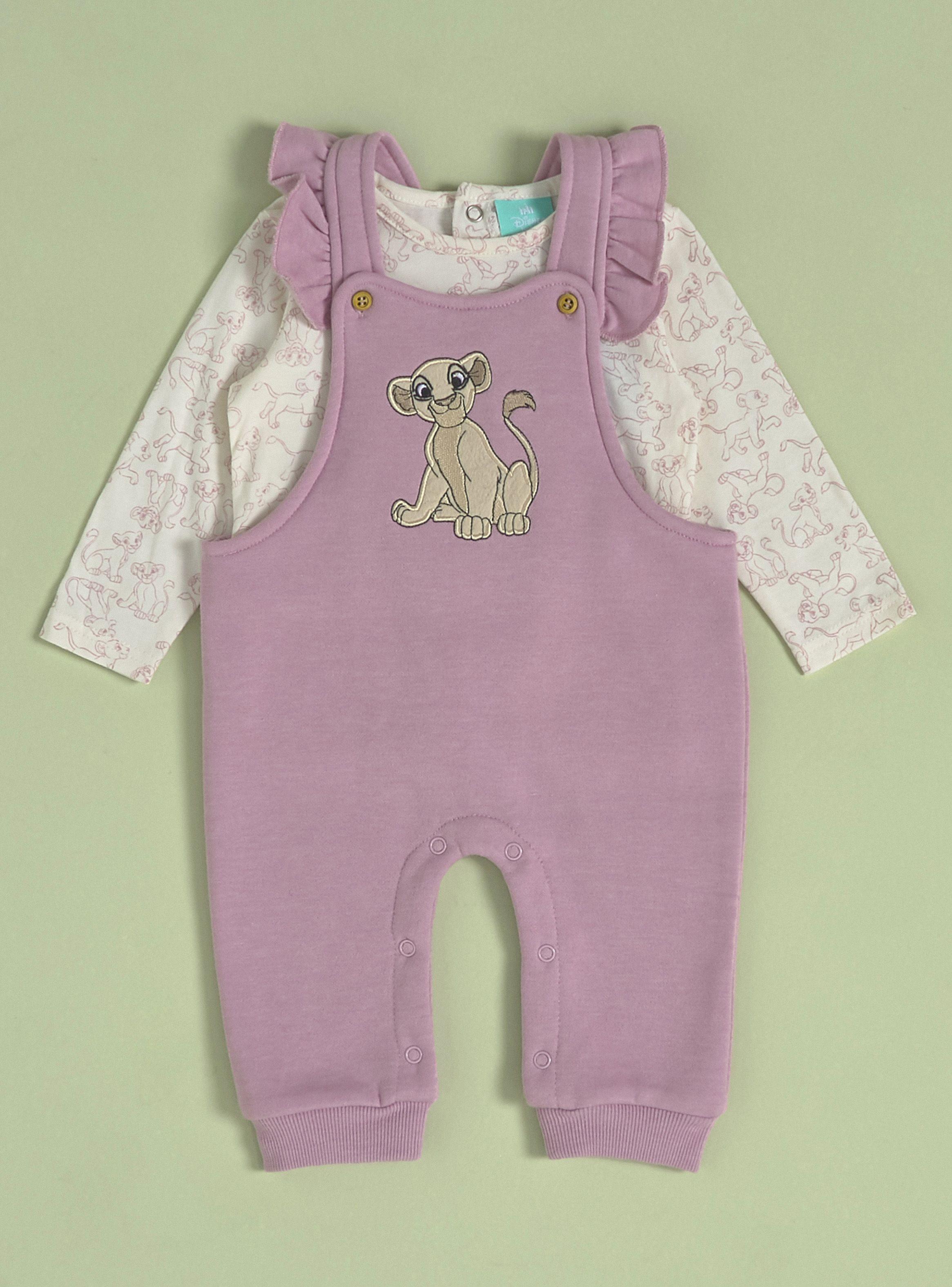 Conjunto Bebé Jardinera y Polera Nala con Bordado Disney-0