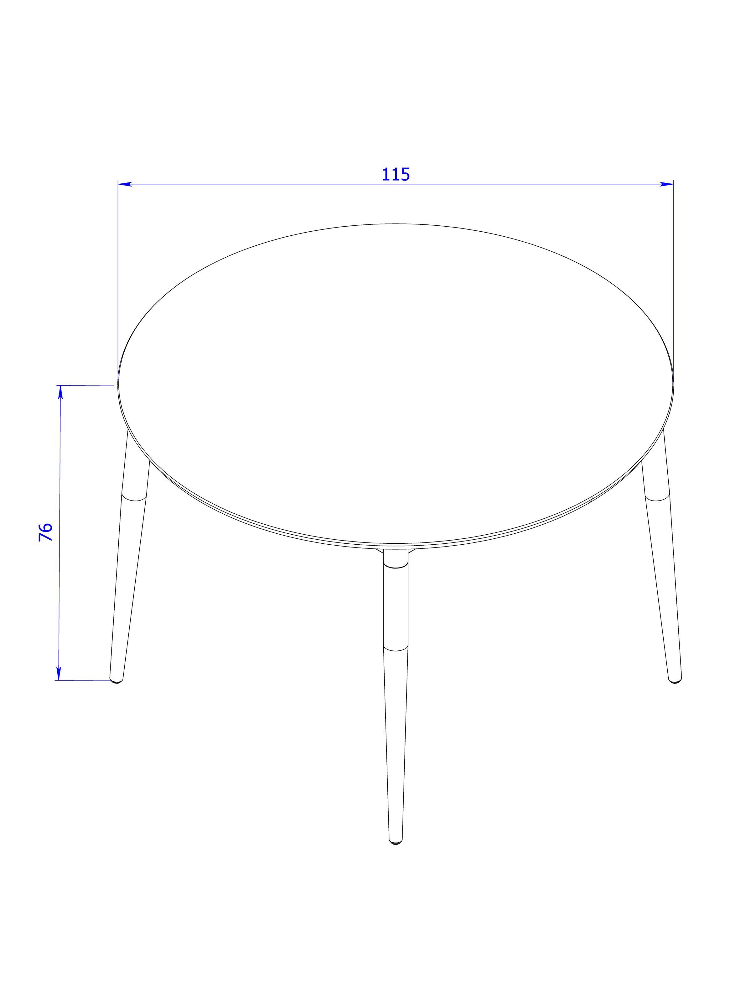 Juego Comedor Abbey Redondo 4 Sillas Loren + Buffet Abbey-1