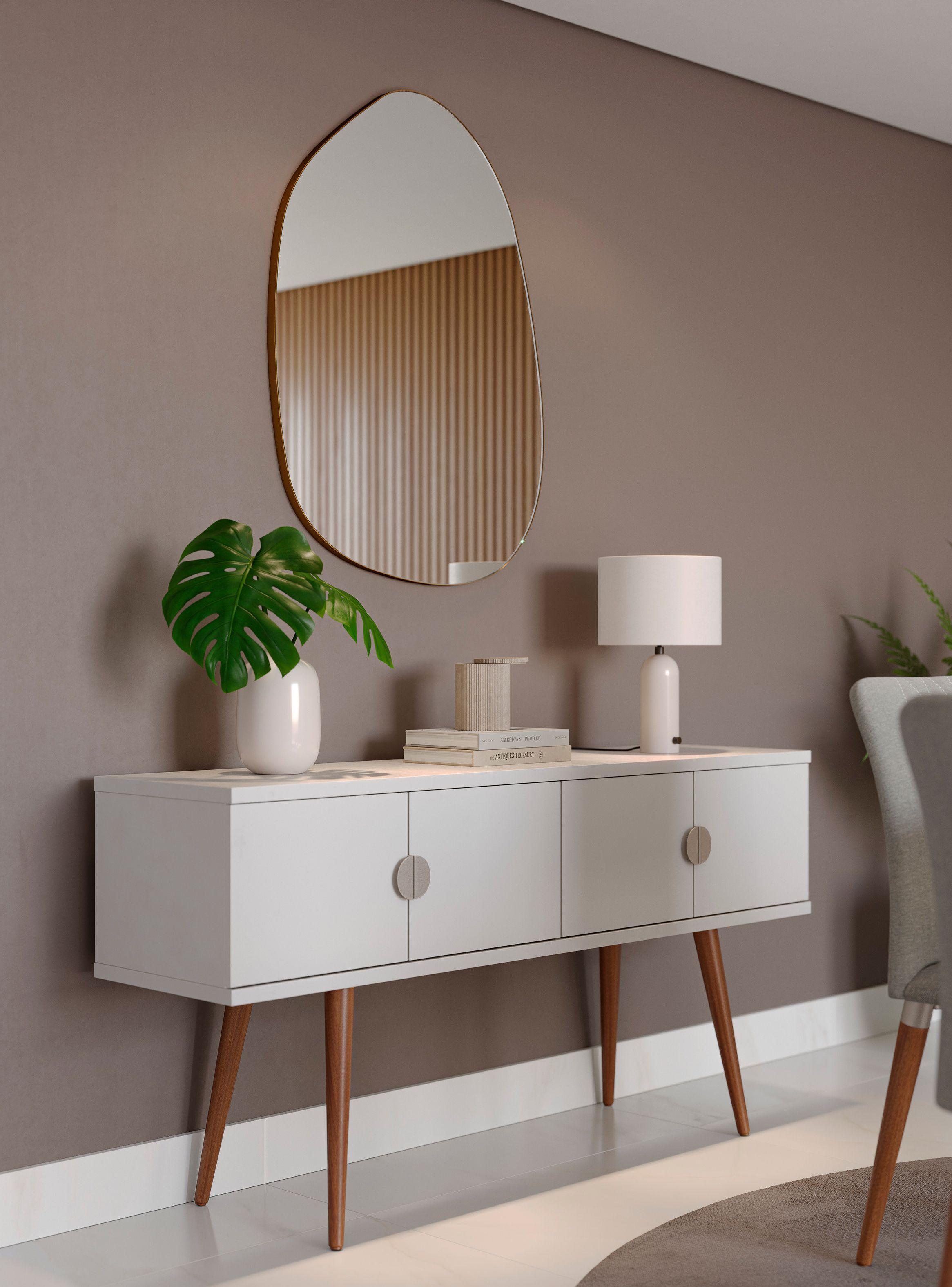 Juego Comedor Abbey Redondo 4 Sillas Loren + Buffet Abbey-3