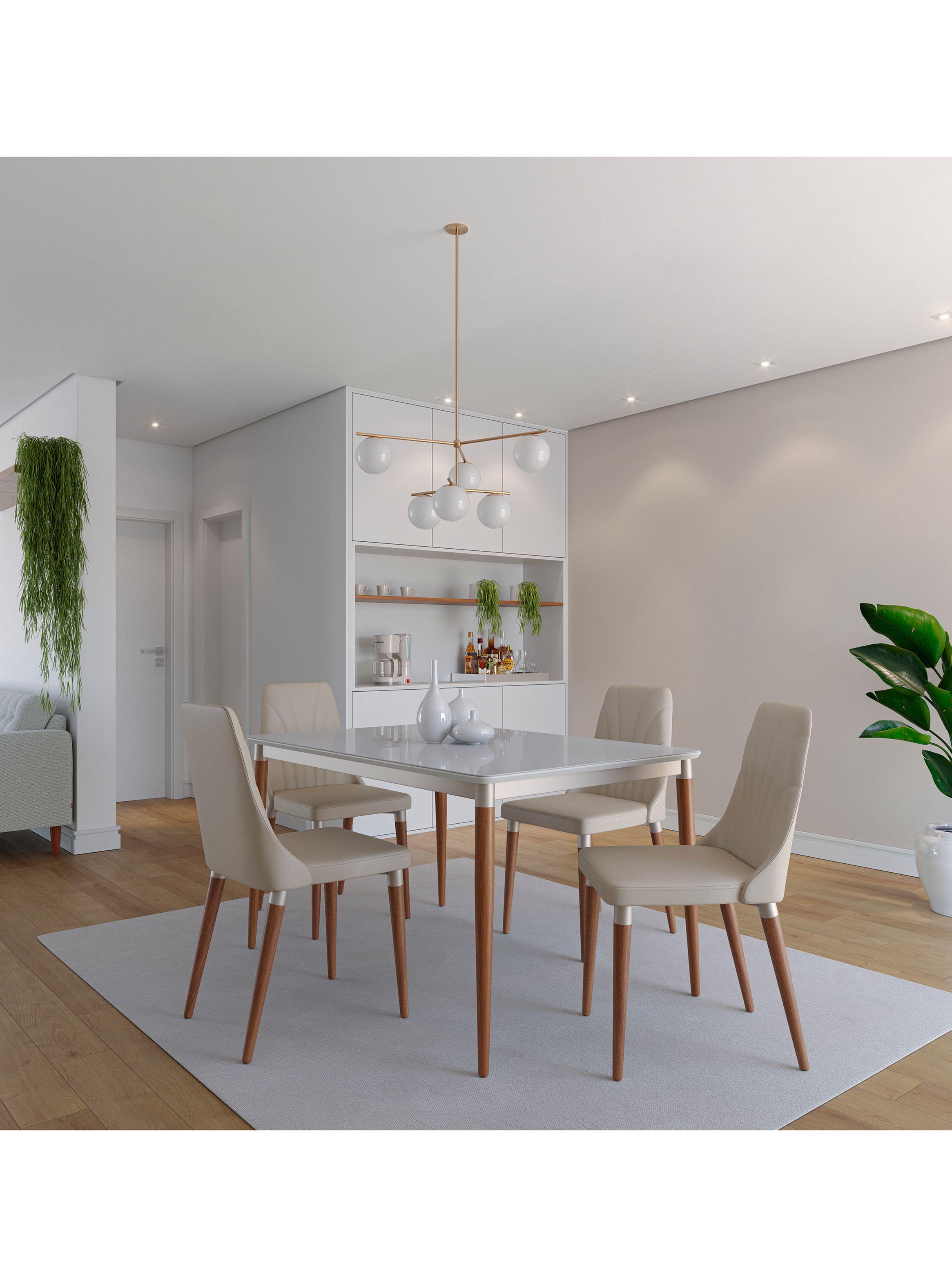 Juego Comedor Abbey Rectangular + 4 Sillas Loren-4