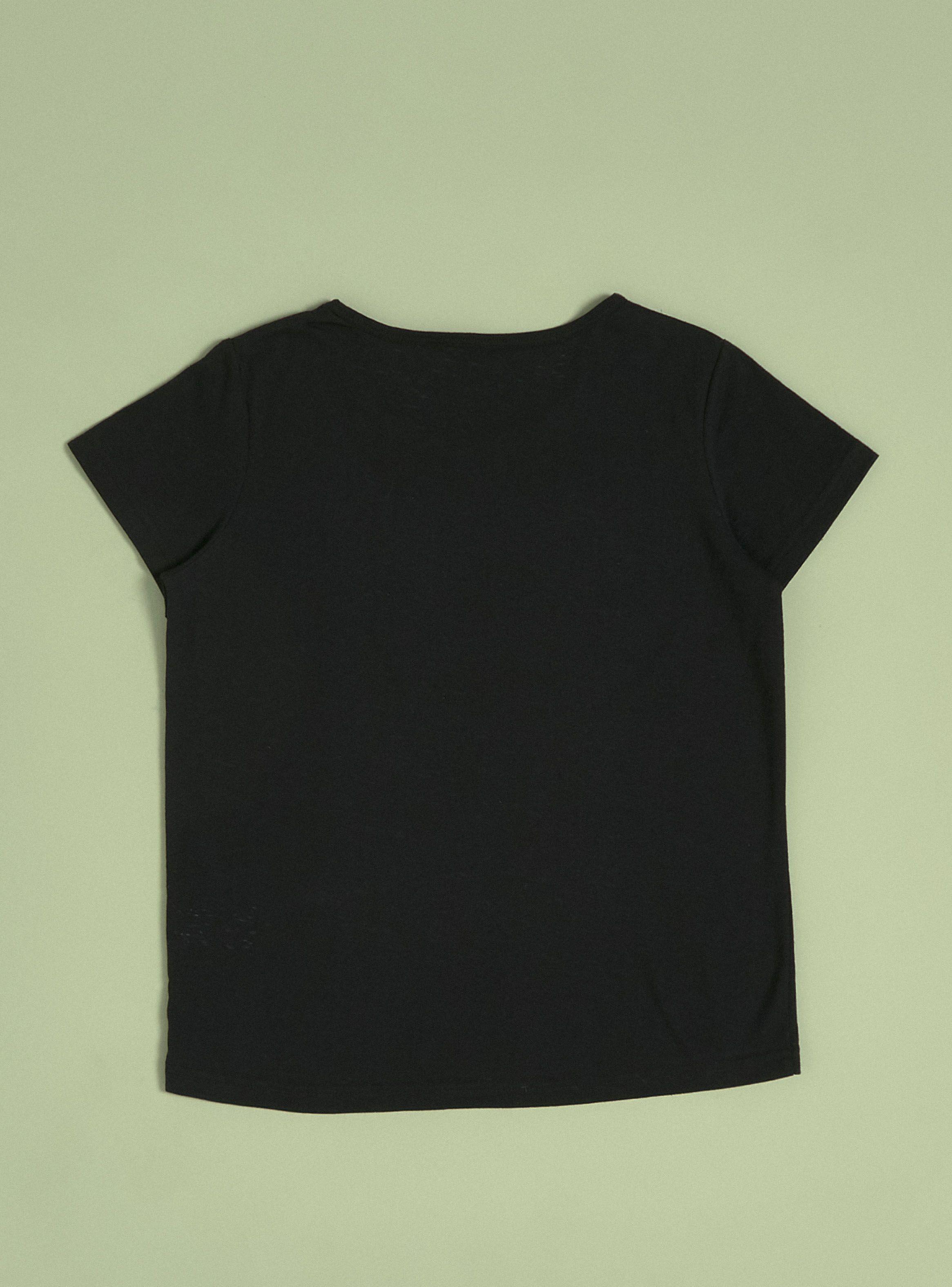 Polera Burn Out con Estampado Frontal-1