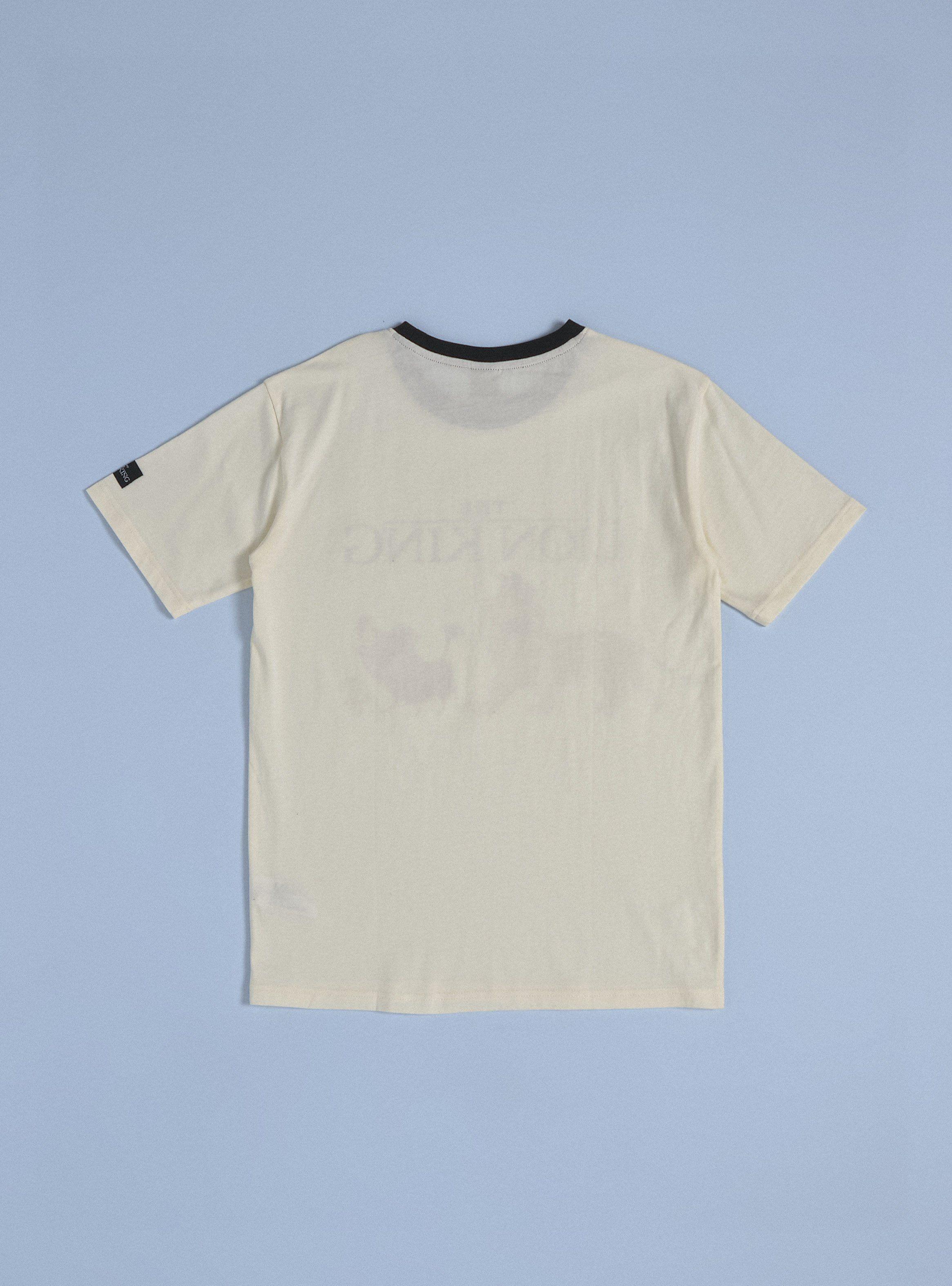 Polera Manga Corta Blanca Estampado Rey León Disney-3
