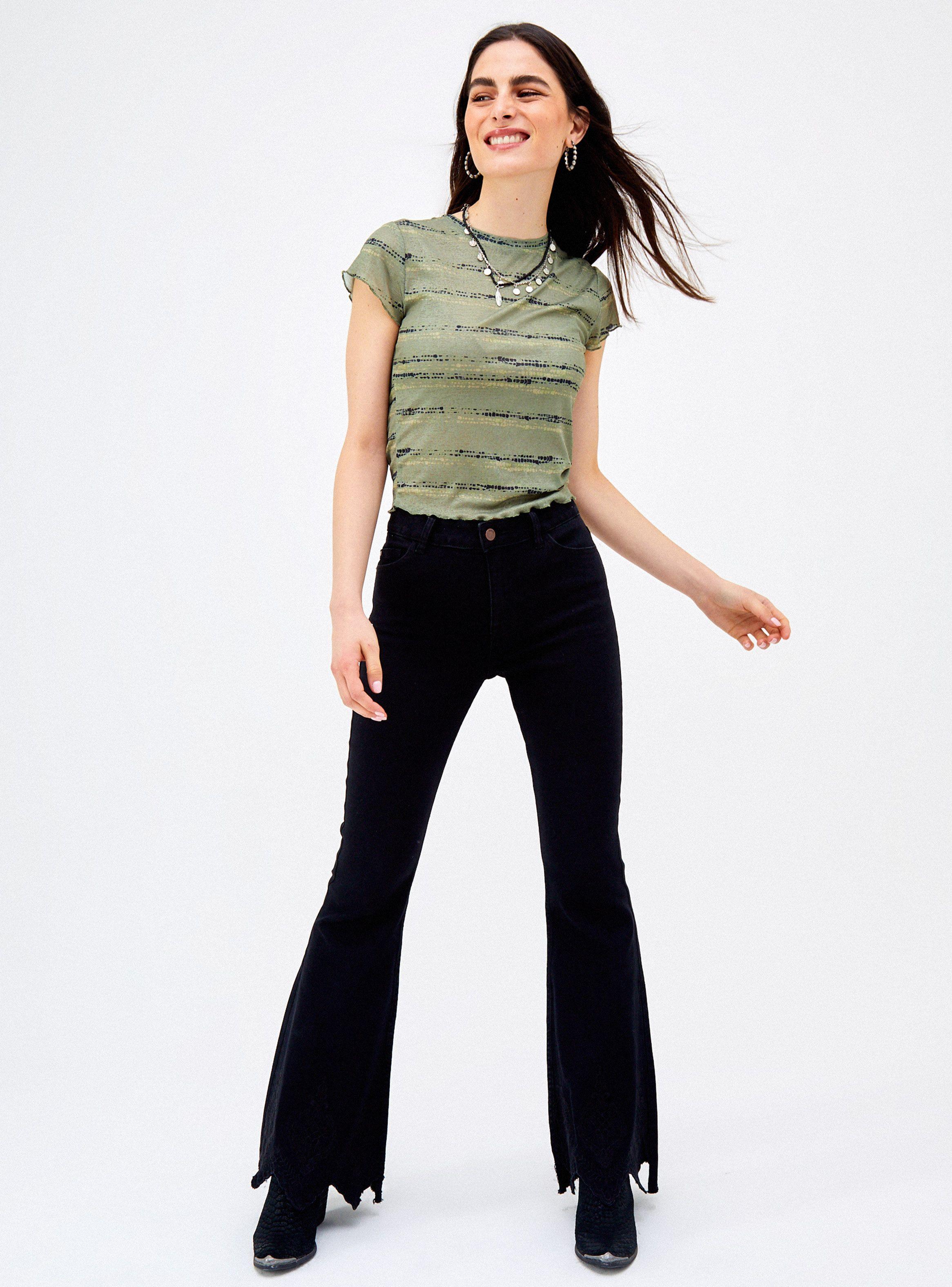 Blusa Estampada con Cuello Redondo-3