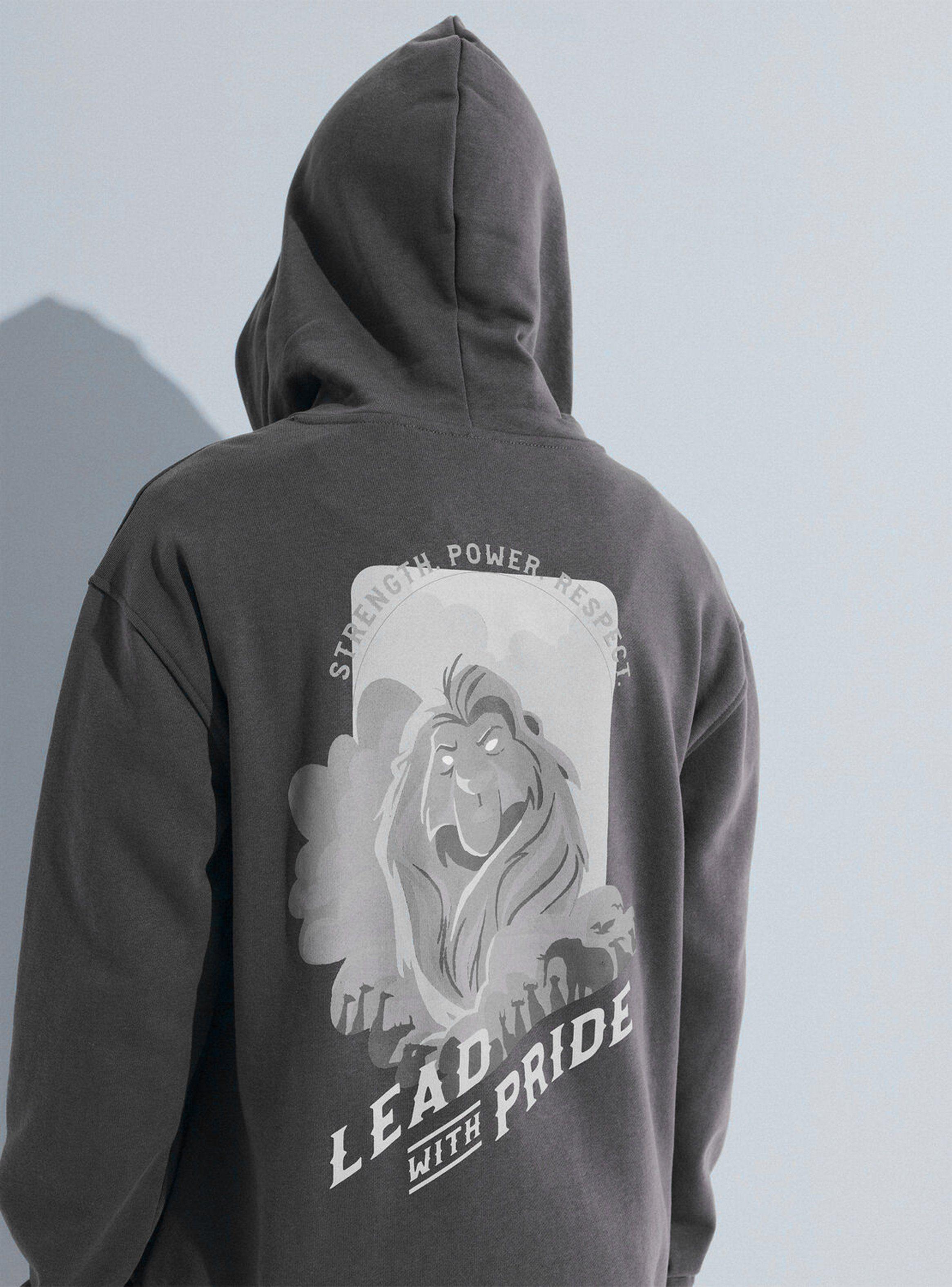 Polerón Capucha Espalda Estampado Mufasa Rey León Disney-1