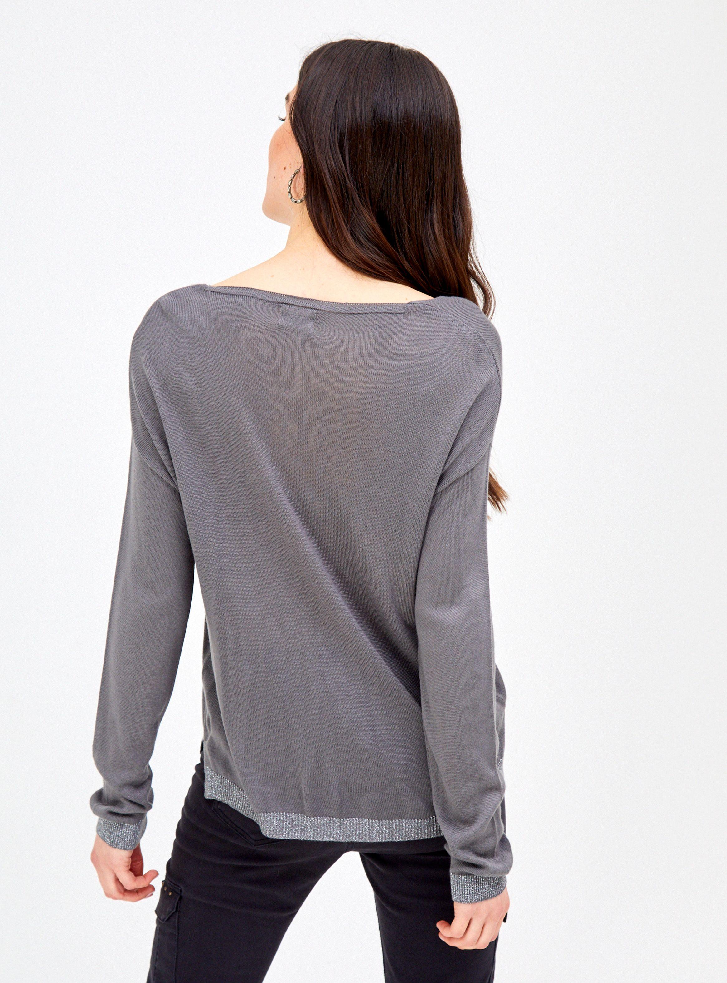 Sweater Cuello en V y Parche de Estrella-1