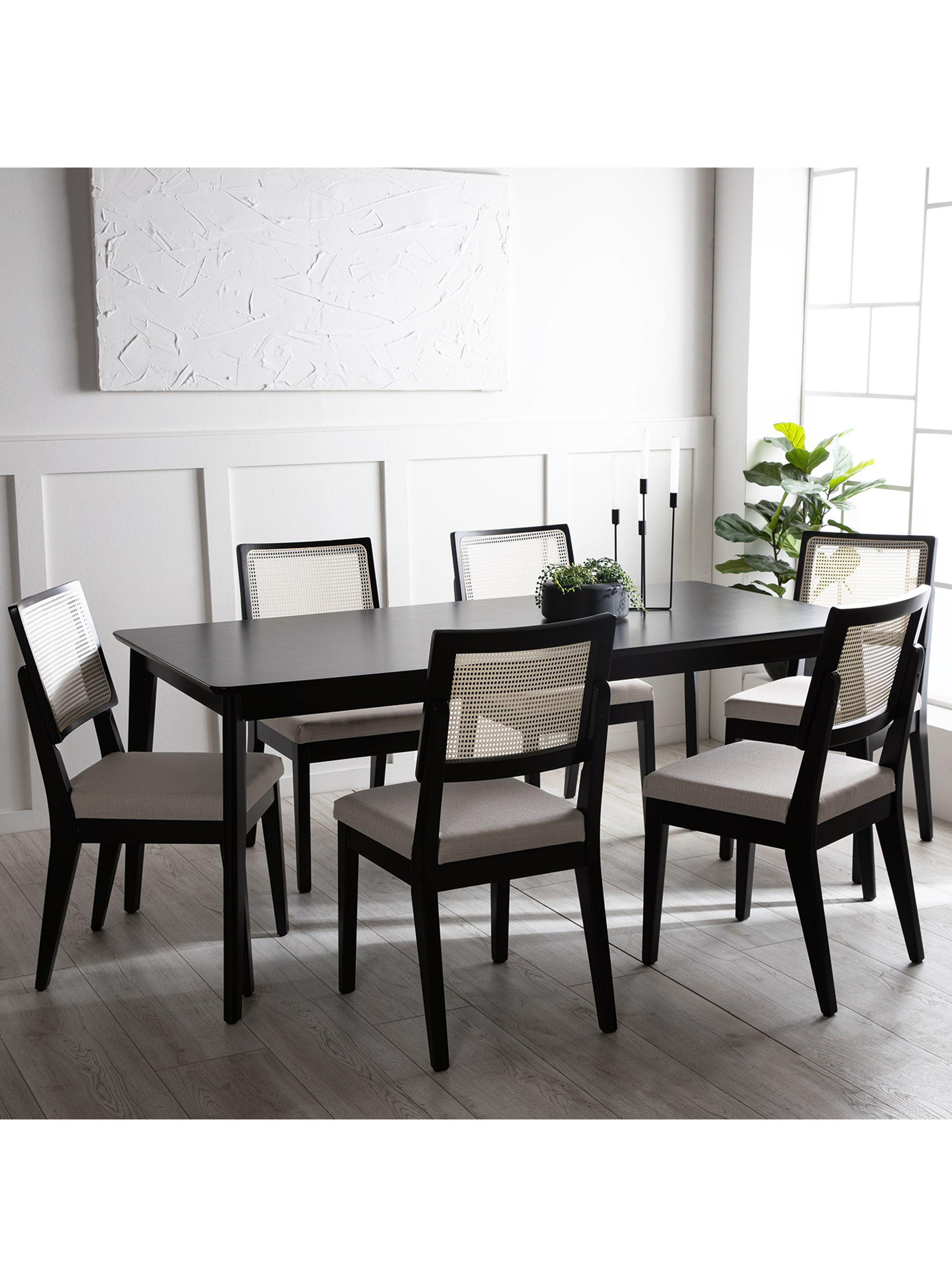 Juego Comedor Olive 1.8 + 6 Sillas Saga-5