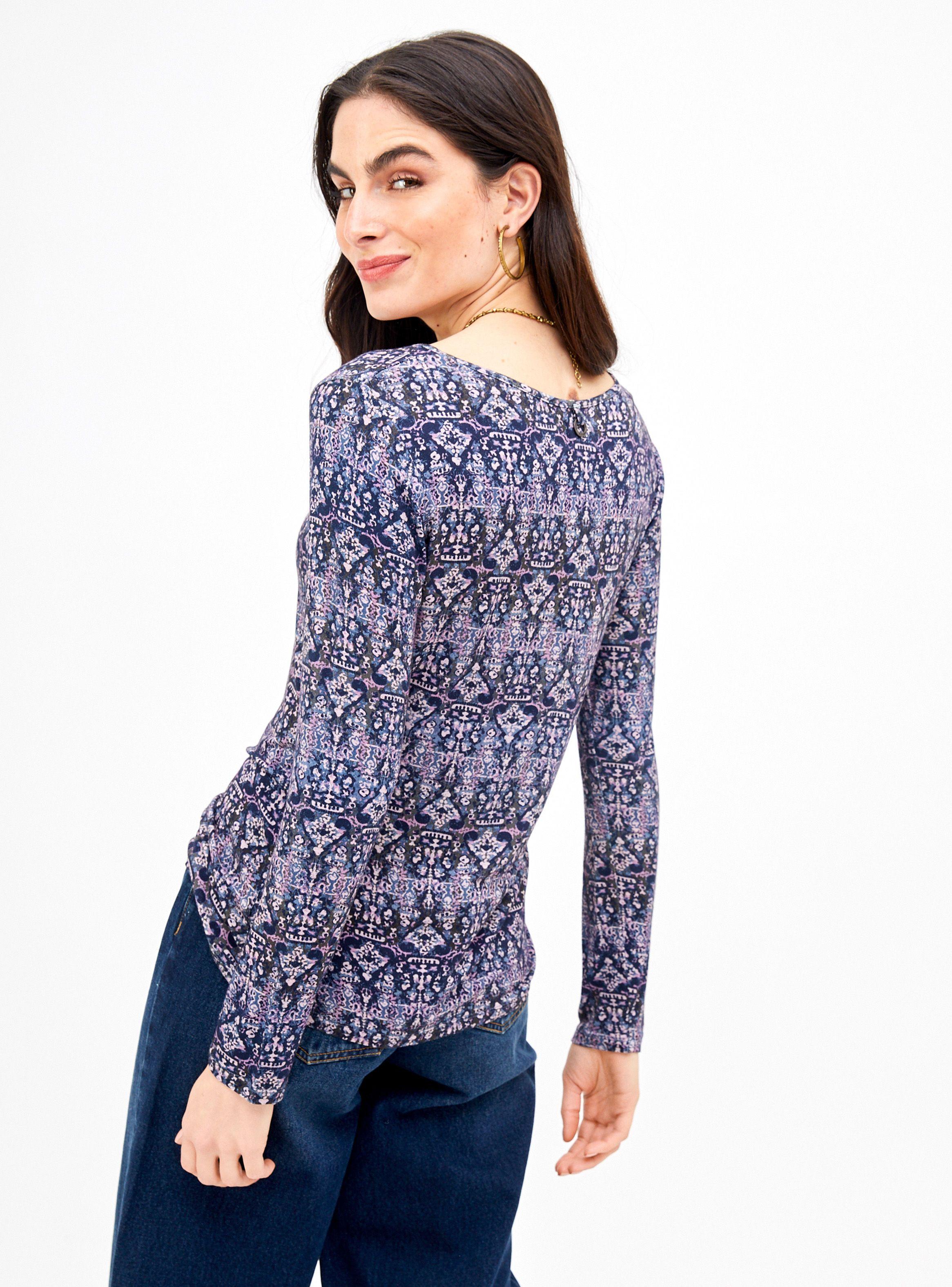 Polera con Cuello Redondo y Diseño Estampado-1