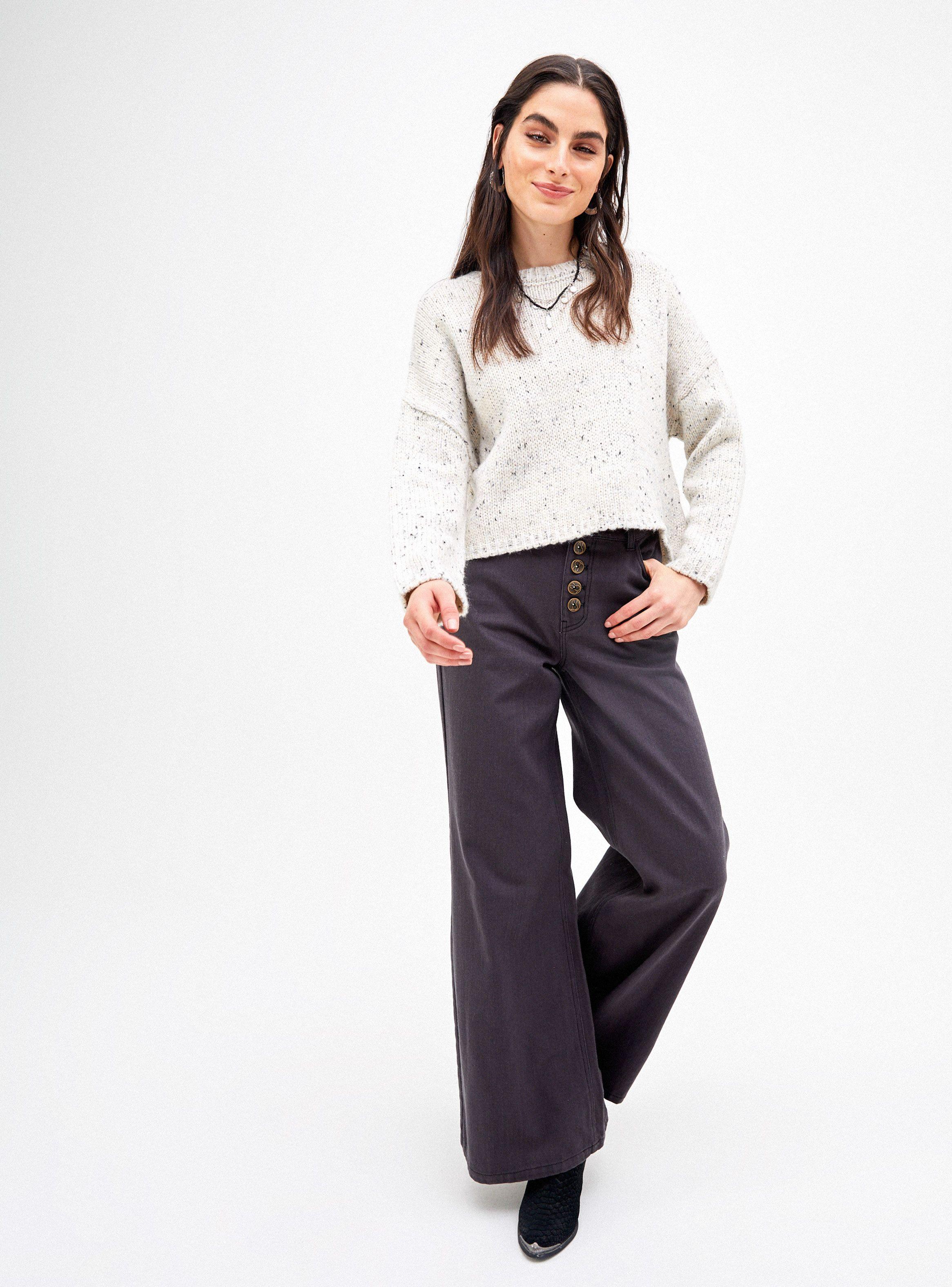 Sweater Cuello Redondo con Tejido Jaspeado y Lurex-3