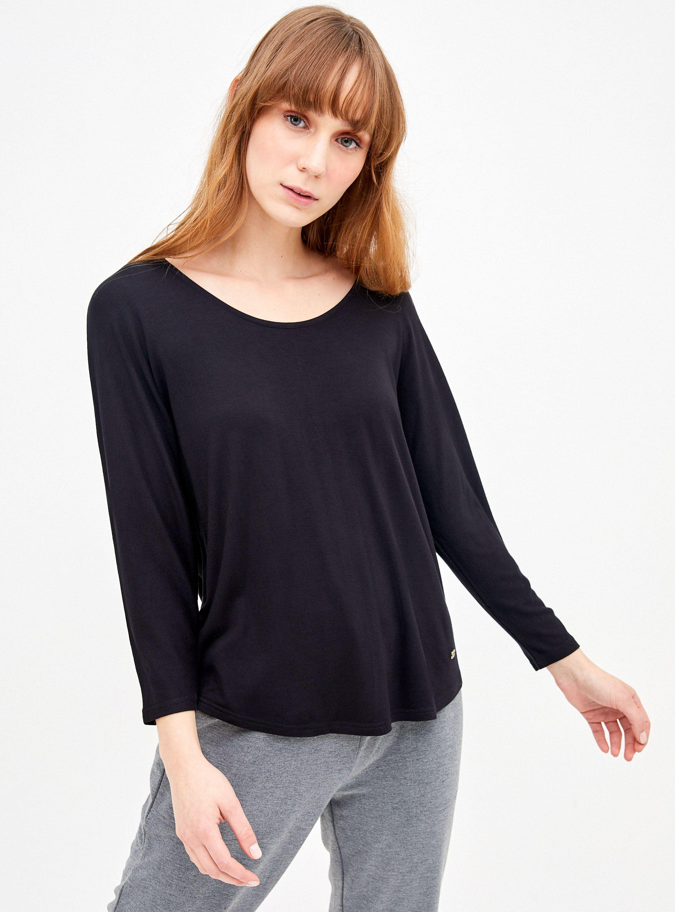 Polera Manga Larga Murciélago Escote Redondo Melange-0