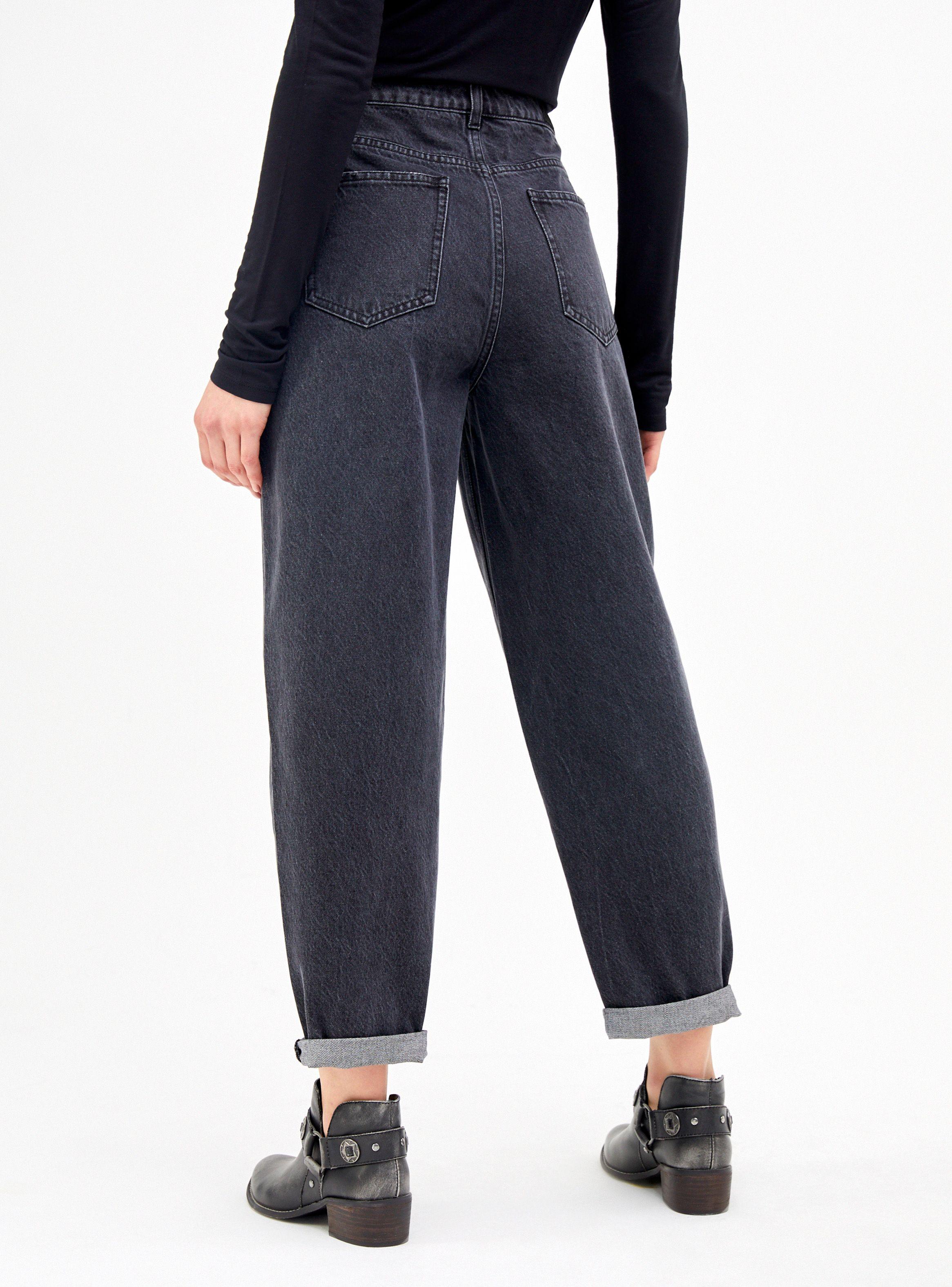 Jeans 5 Bolsillos Baggy Tiro Alto-1