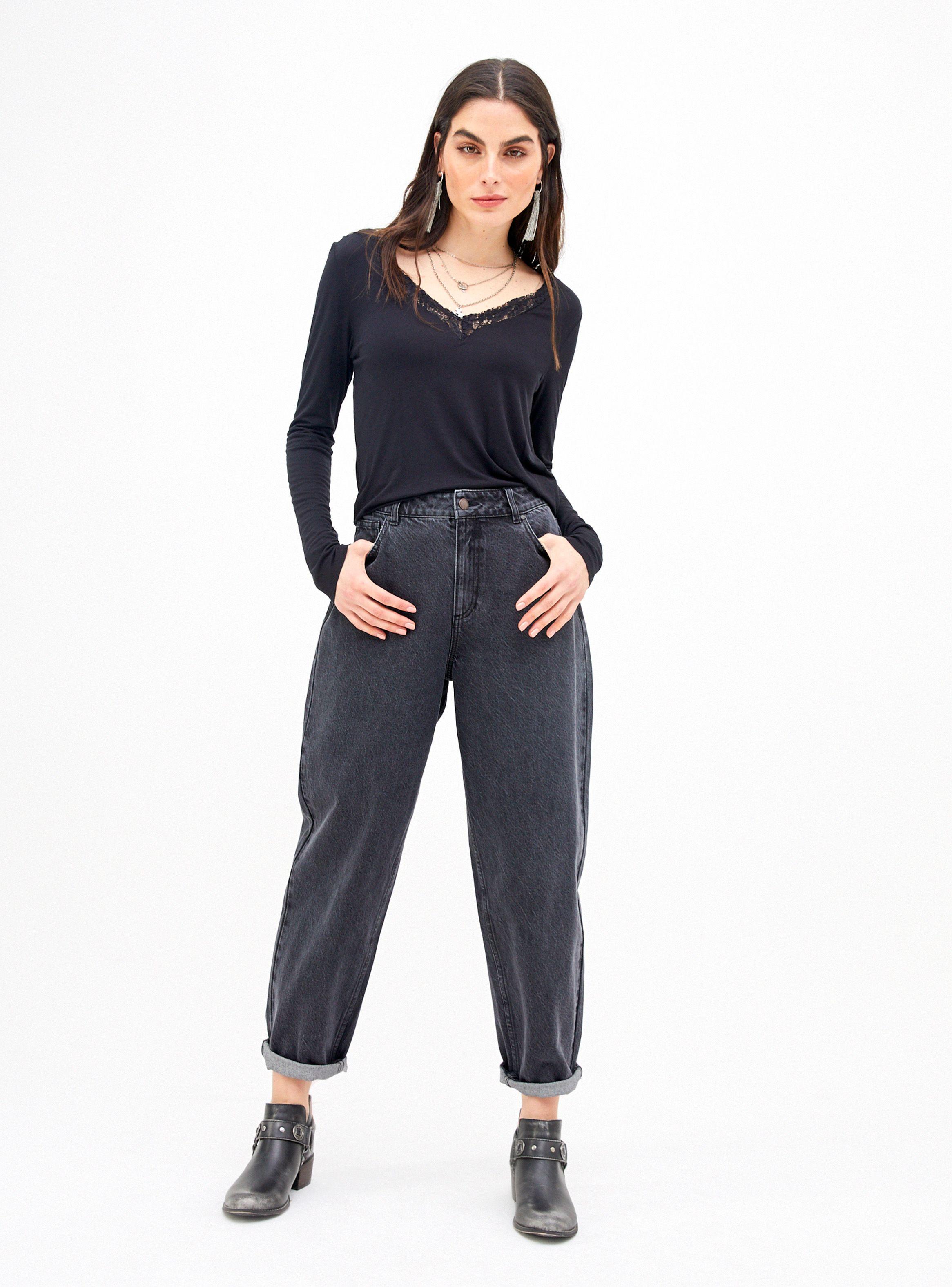 Jeans 5 Bolsillos Baggy Tiro Alto-3