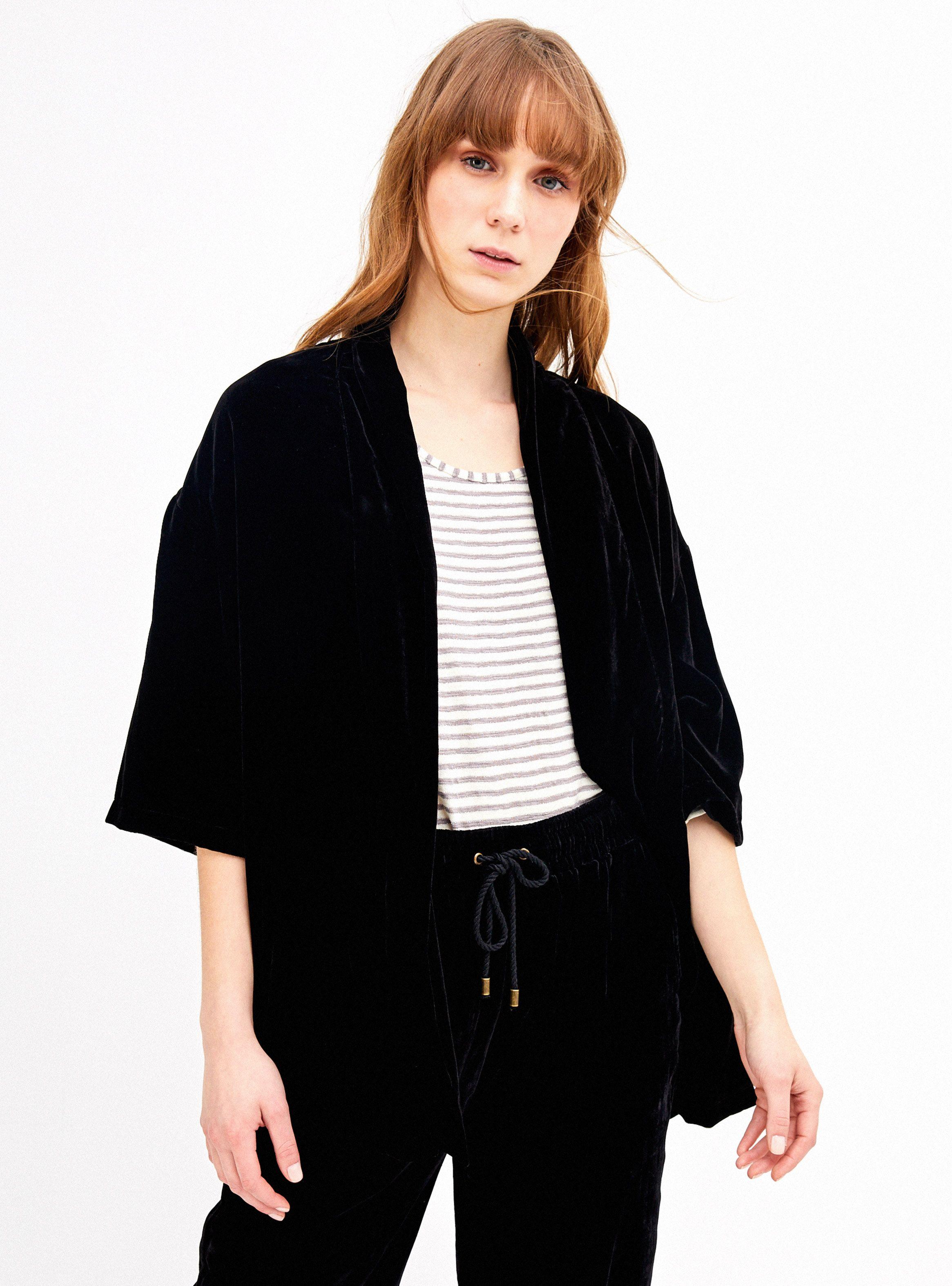 Chaqueta Kimono Tercipelo Manga 44289-0