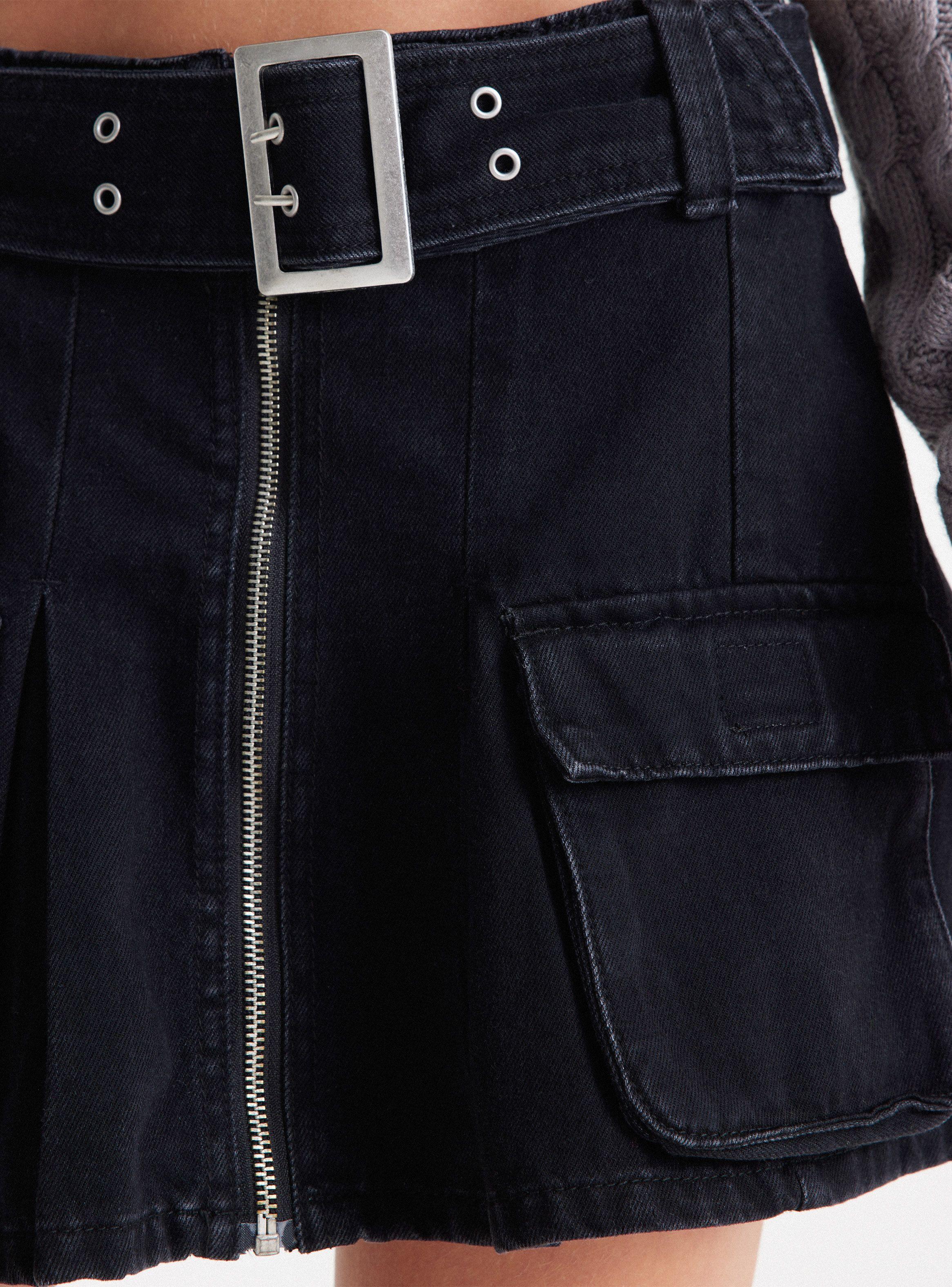 Falda Bolsillos Cargo Mas Cinturón Ancho-2