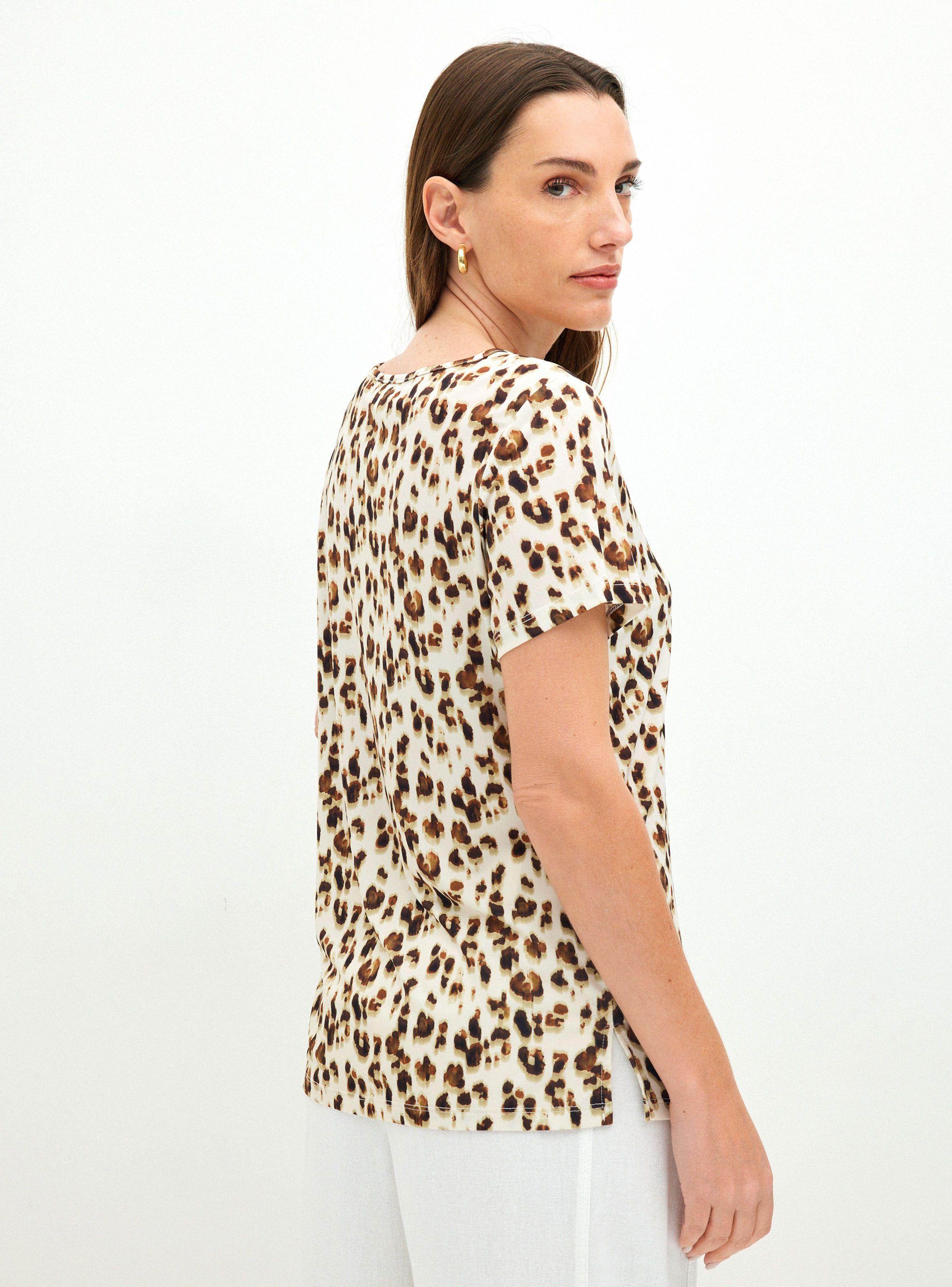 Polera Estampada con Accesorio En Escote-1