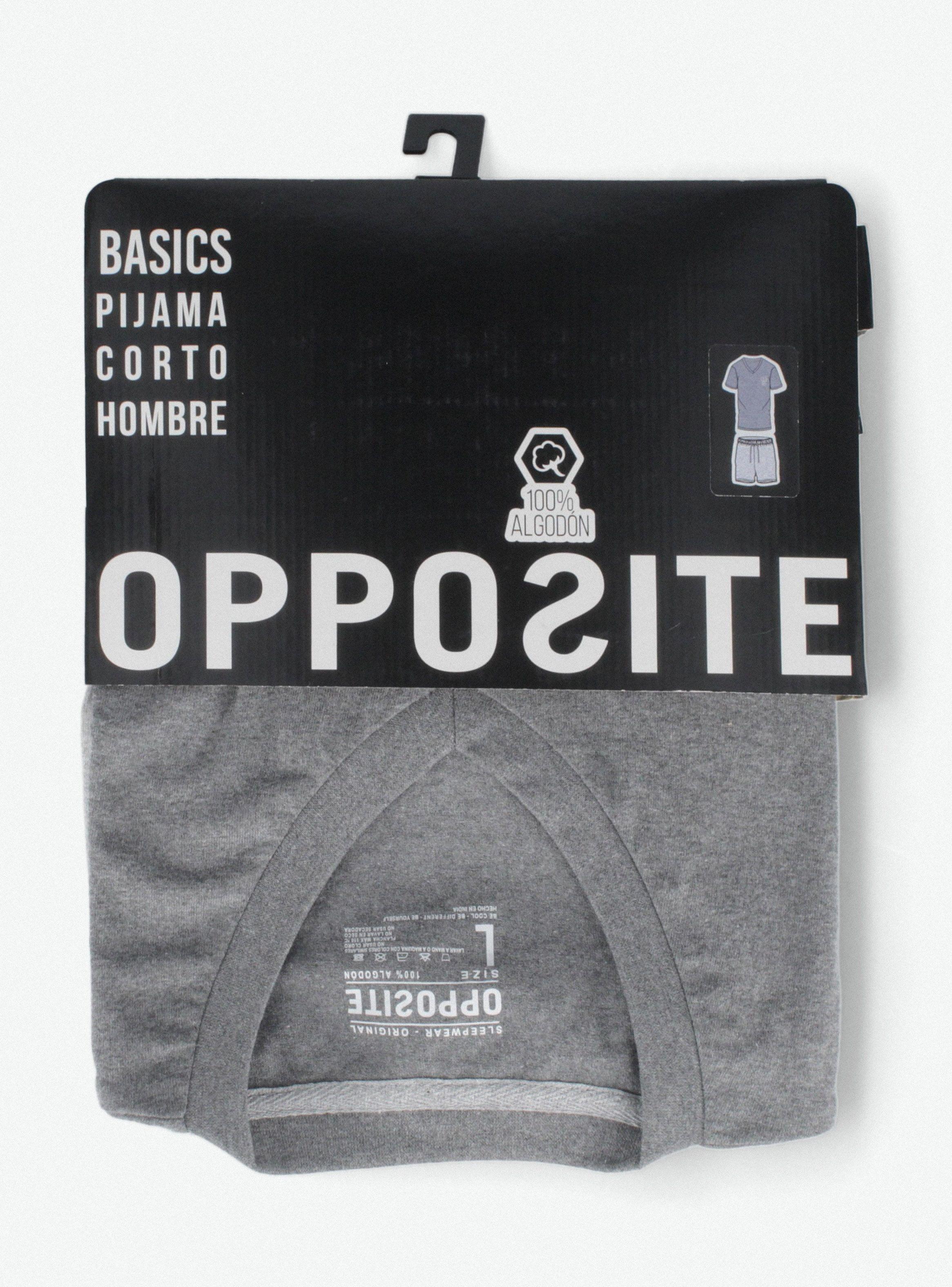 Pijama Corto Basics Cuello V de Opposite