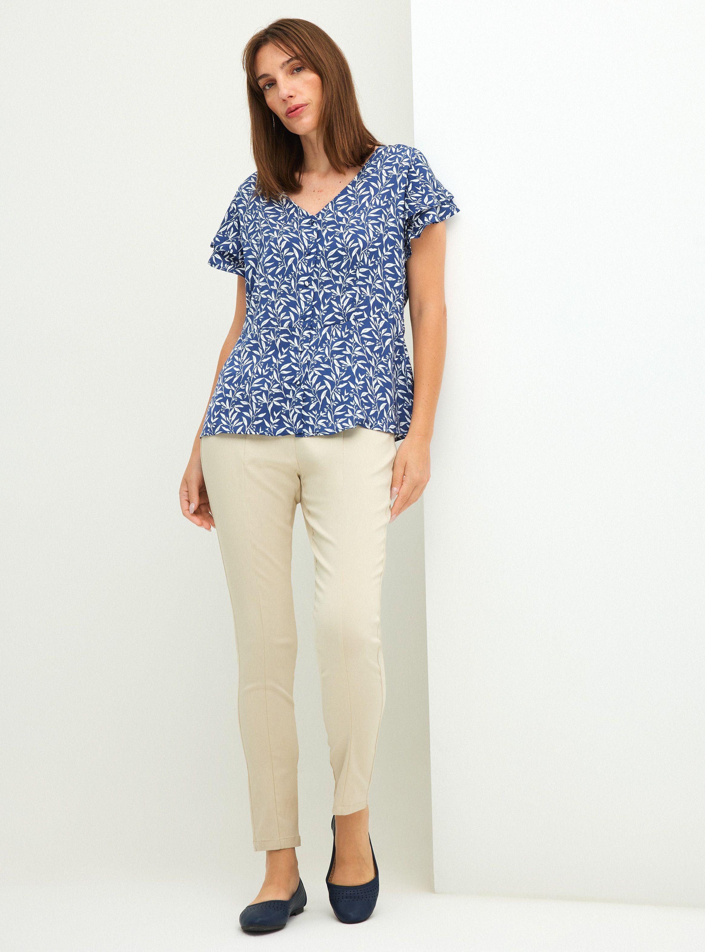 Blusa Estampada con Manga Mariposa en Capas-3
