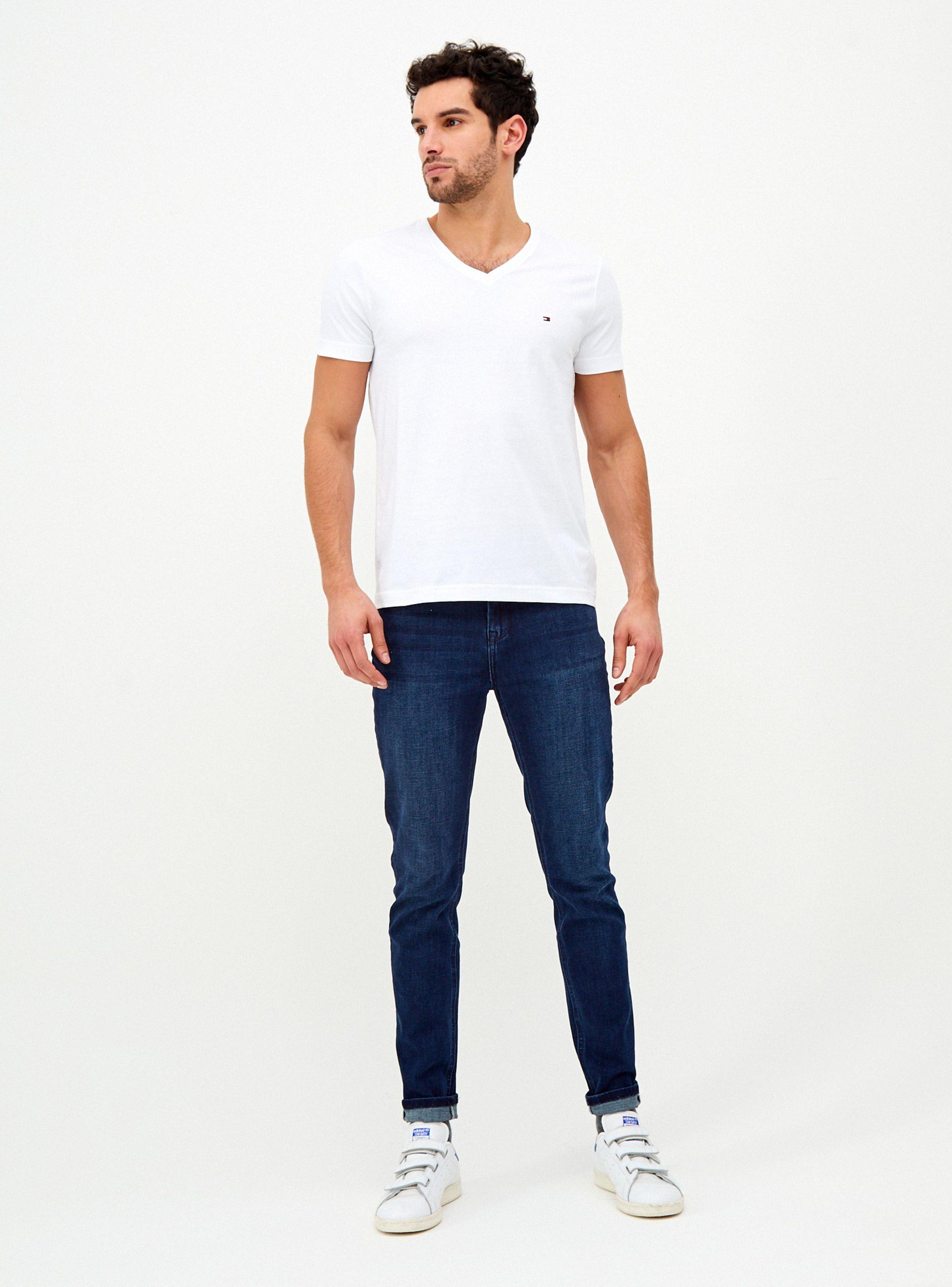 Polera  Diseño Básico Manga Corta Cuello V-3