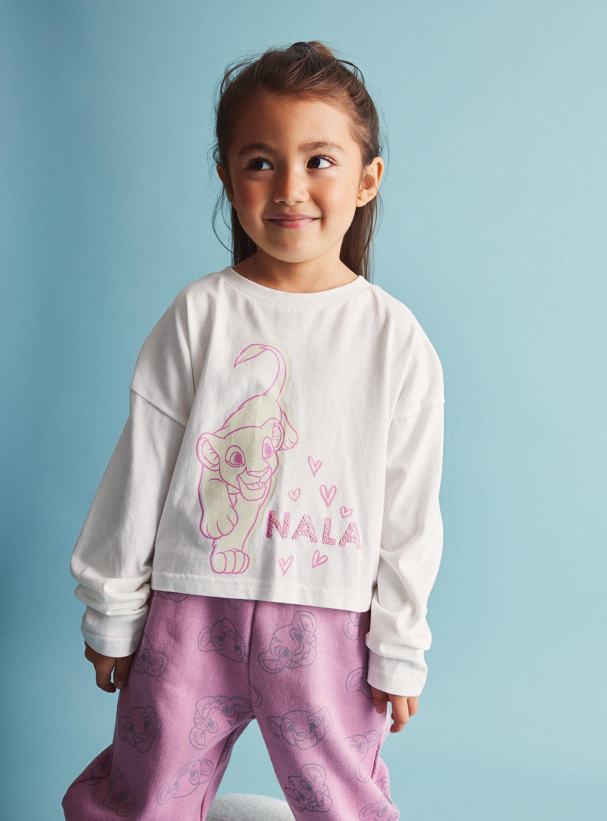 Polera Niña con Aplicación Rey León Disney-0