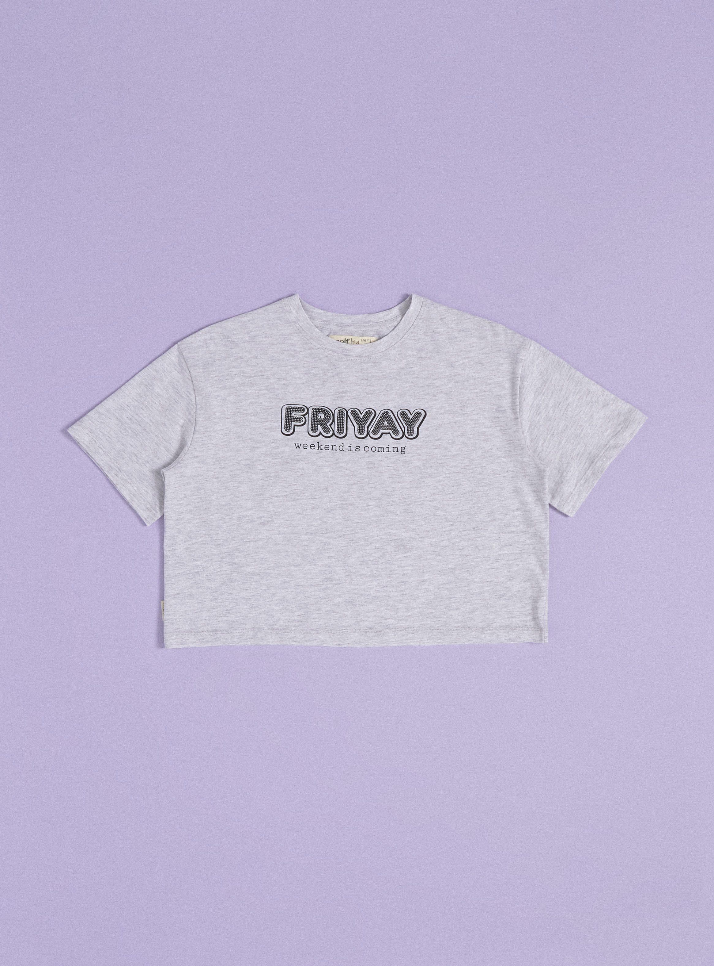 Polera Manga Corta Crop Front Print-2