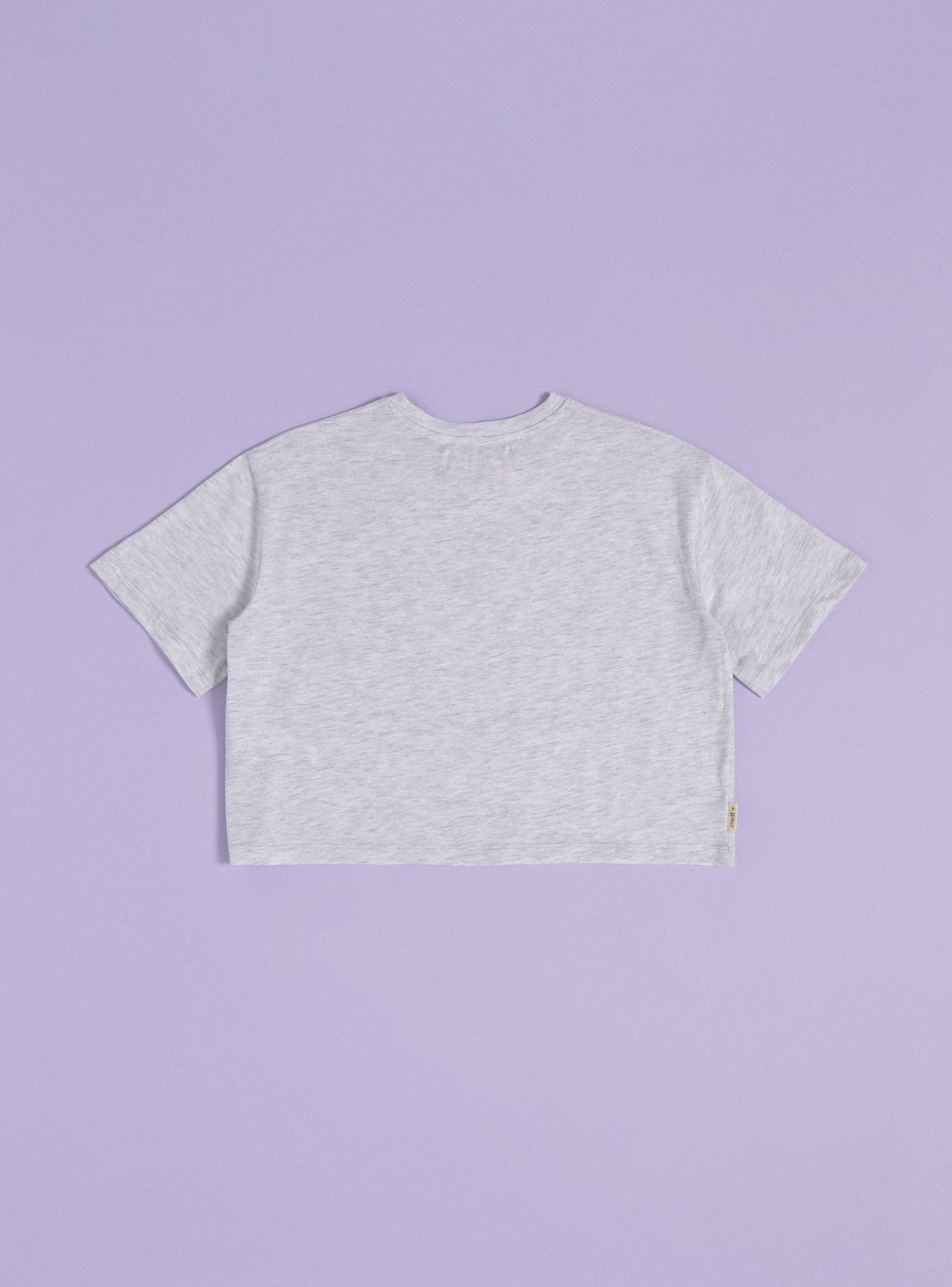 Polera Manga Corta Crop Front Print-3