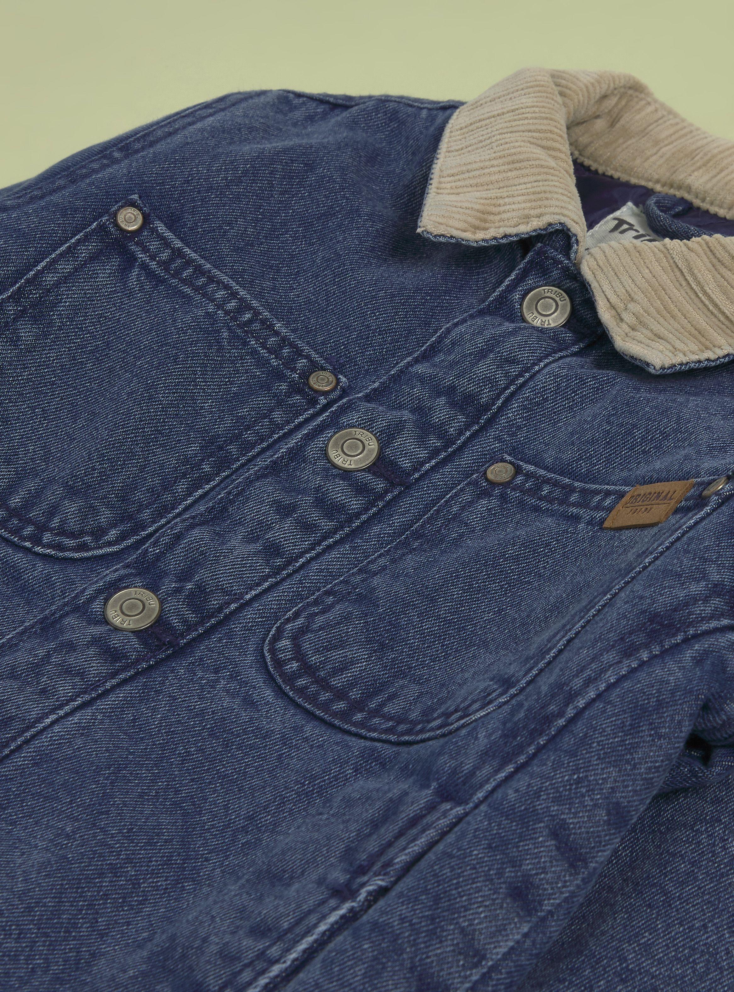 Chaqueta Denim Cuello Cotelé-4