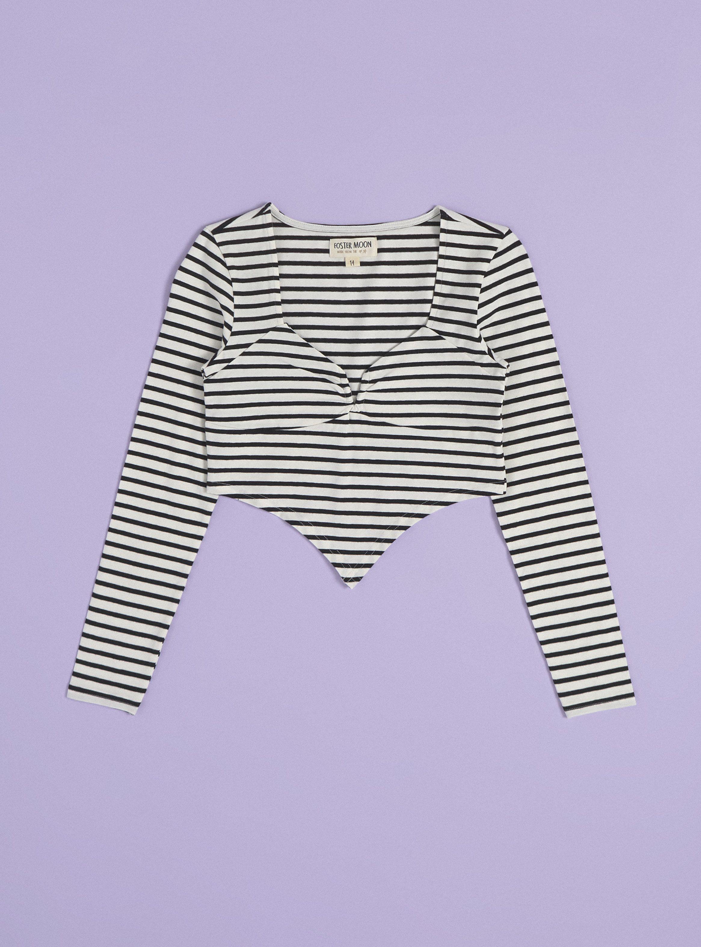 Polera Crop Rayitas-2