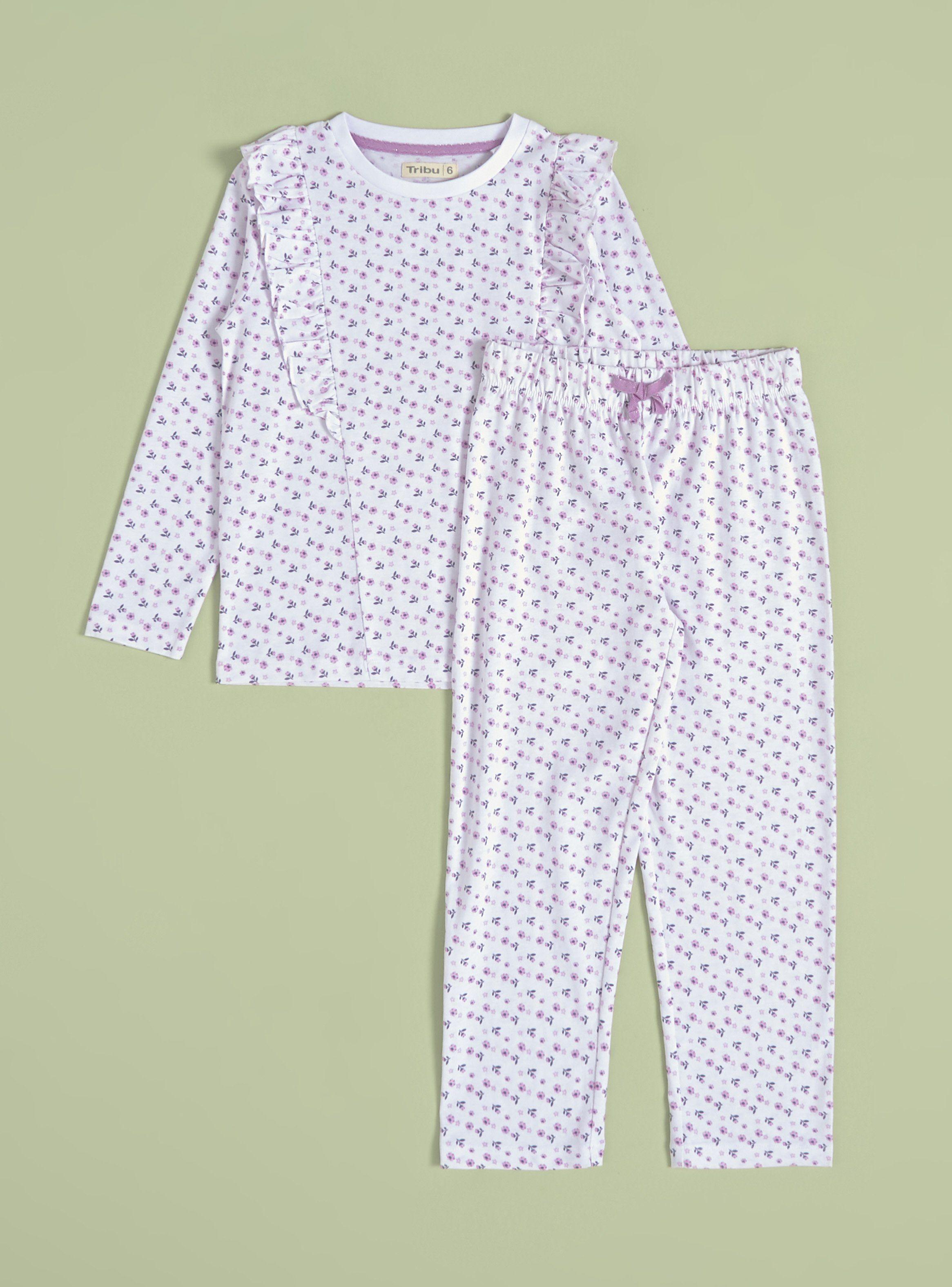 Pijama Full Print Flores,Vuelos Delanteros-0