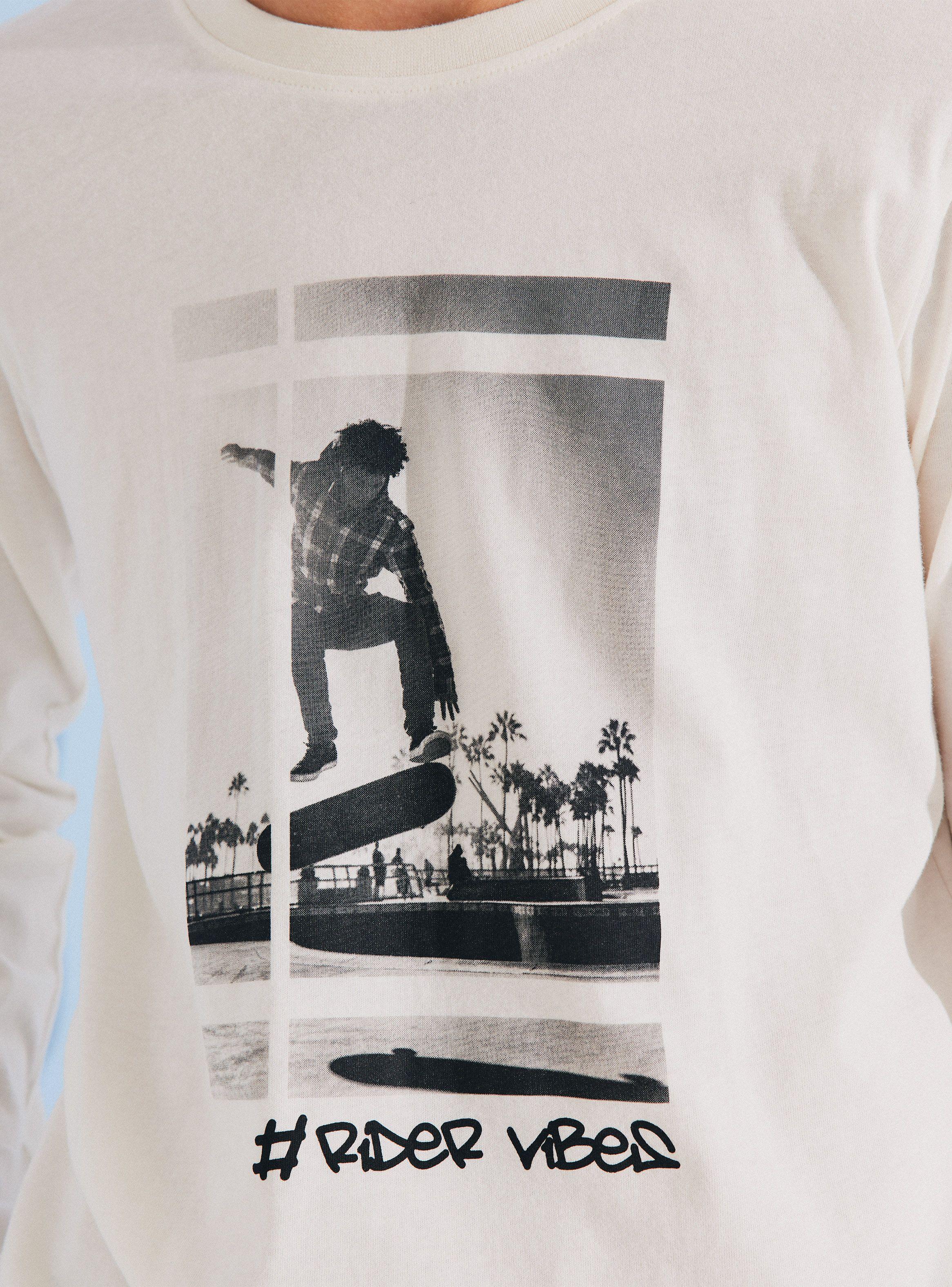 Polera Manga Larga Foto Print-1
