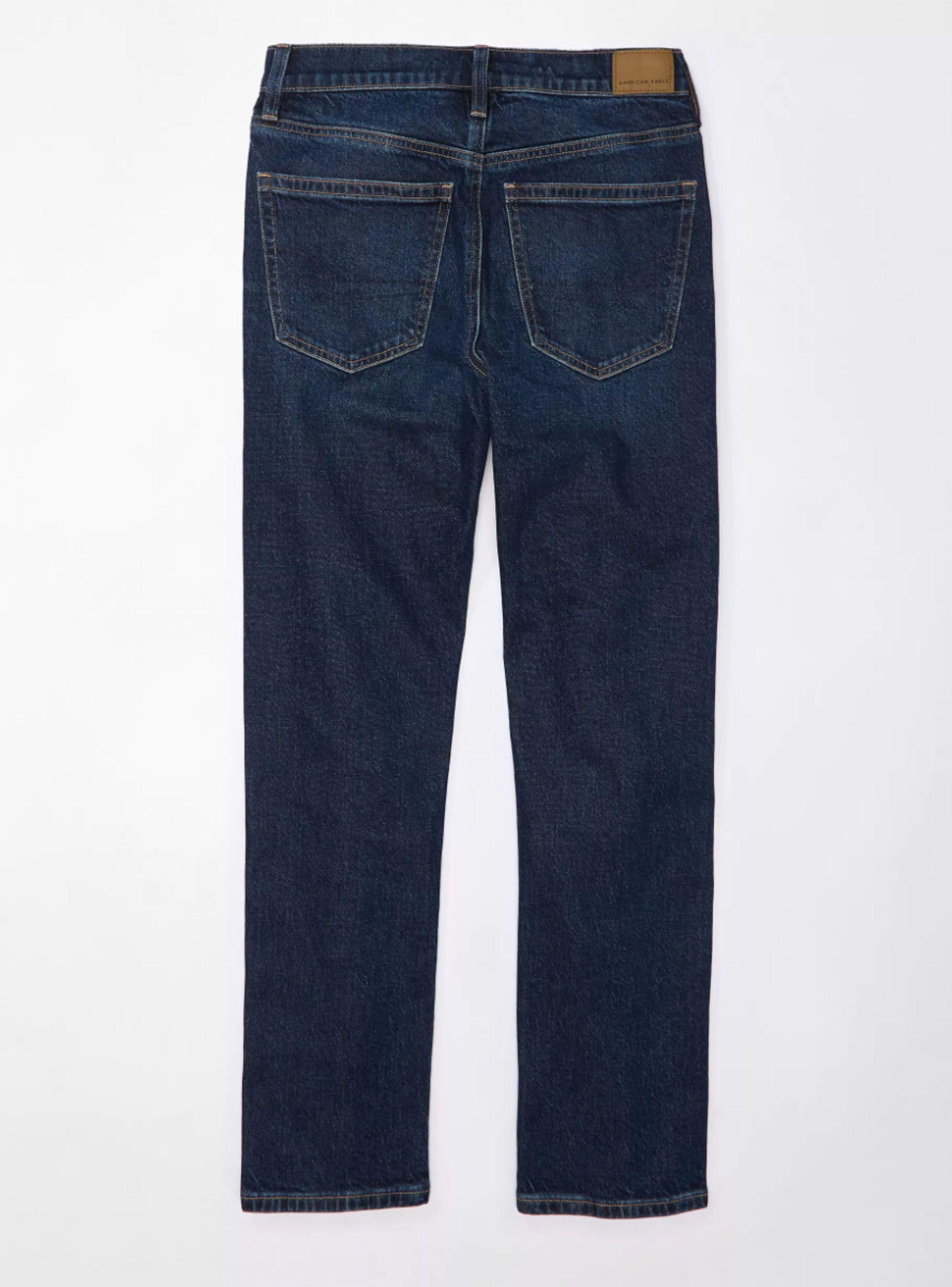 Jeans Straight Stretch Hasta El Tobillo Cintura Super Alta-3