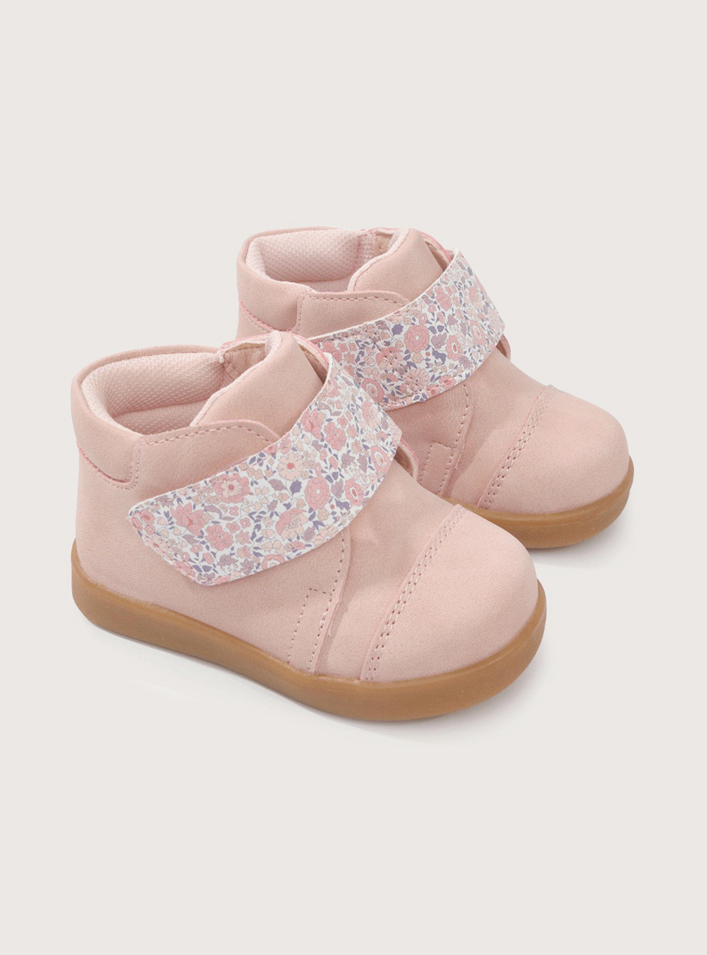 Botín Flor Print en Velcro Colección Niña-1