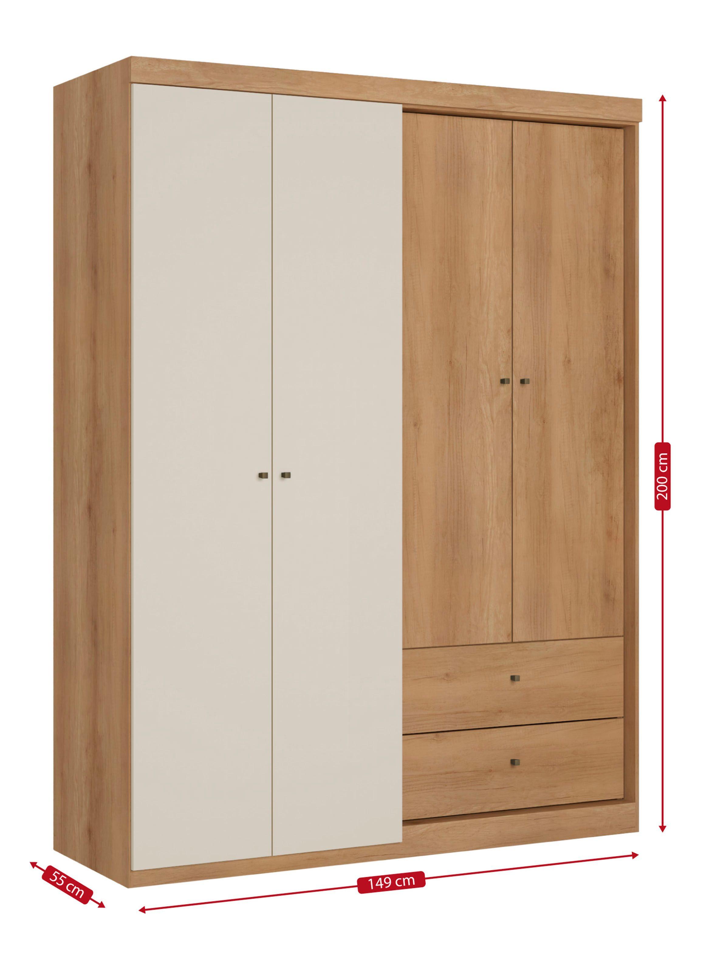 Clóset Prisma 4 Puertas 2 Cajones-1