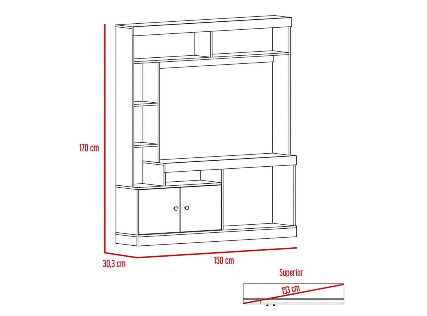 Combo Living Classic Estante TV 55'' + Mesa de Centro-2
