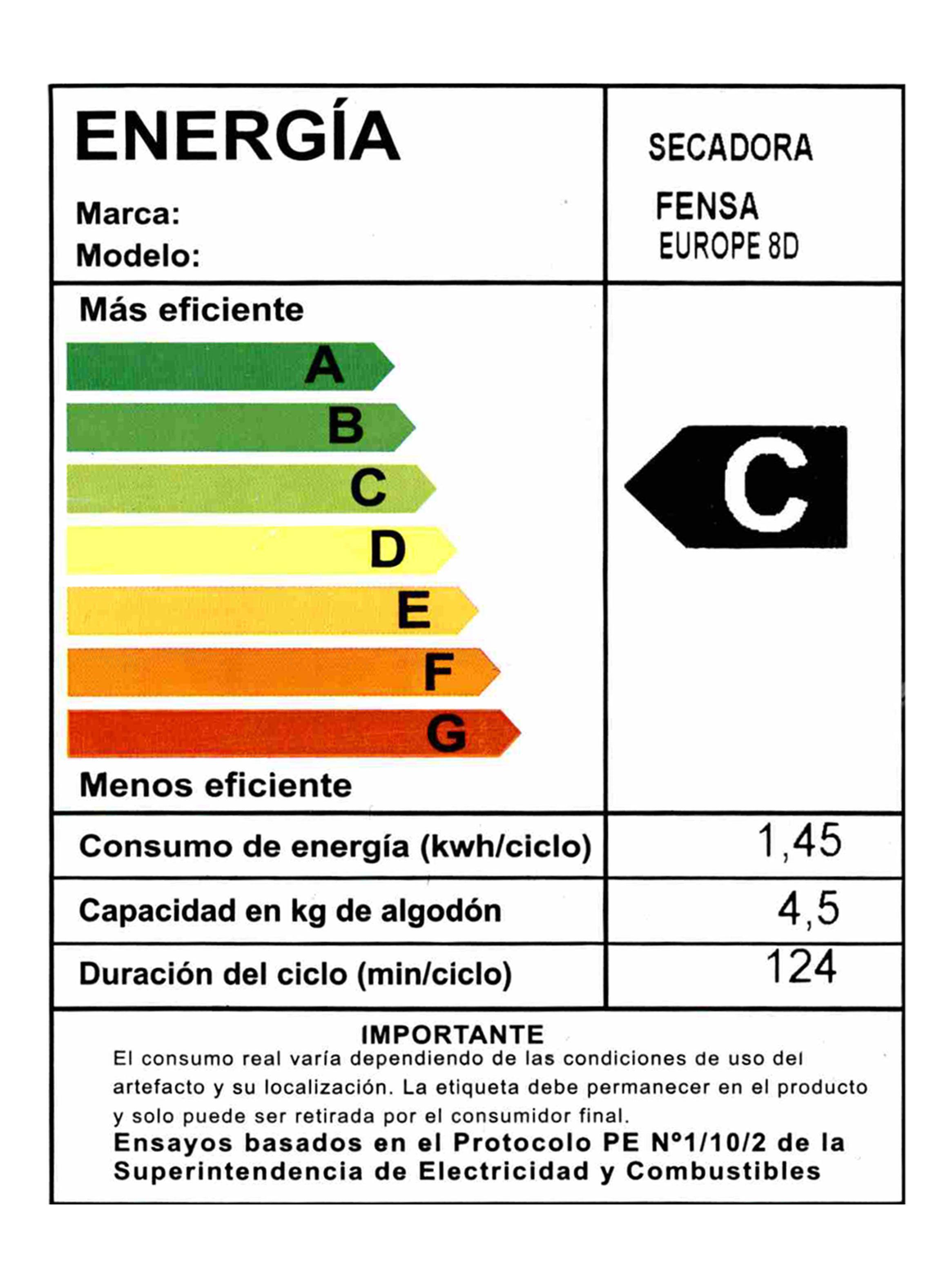 Secadora Carga Frontal Bomba de Calor 8 Kg Europe 8D Blanca-5
