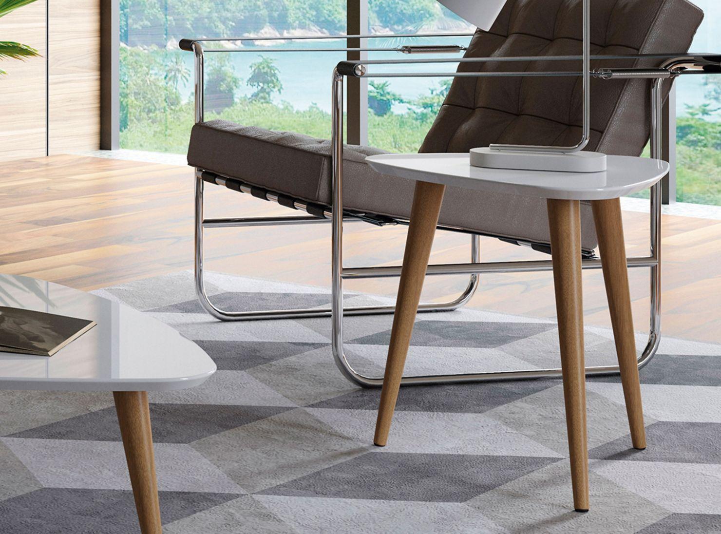 Mesa Lateral Vik Brillo 51x48x50 cm Decocasa-1