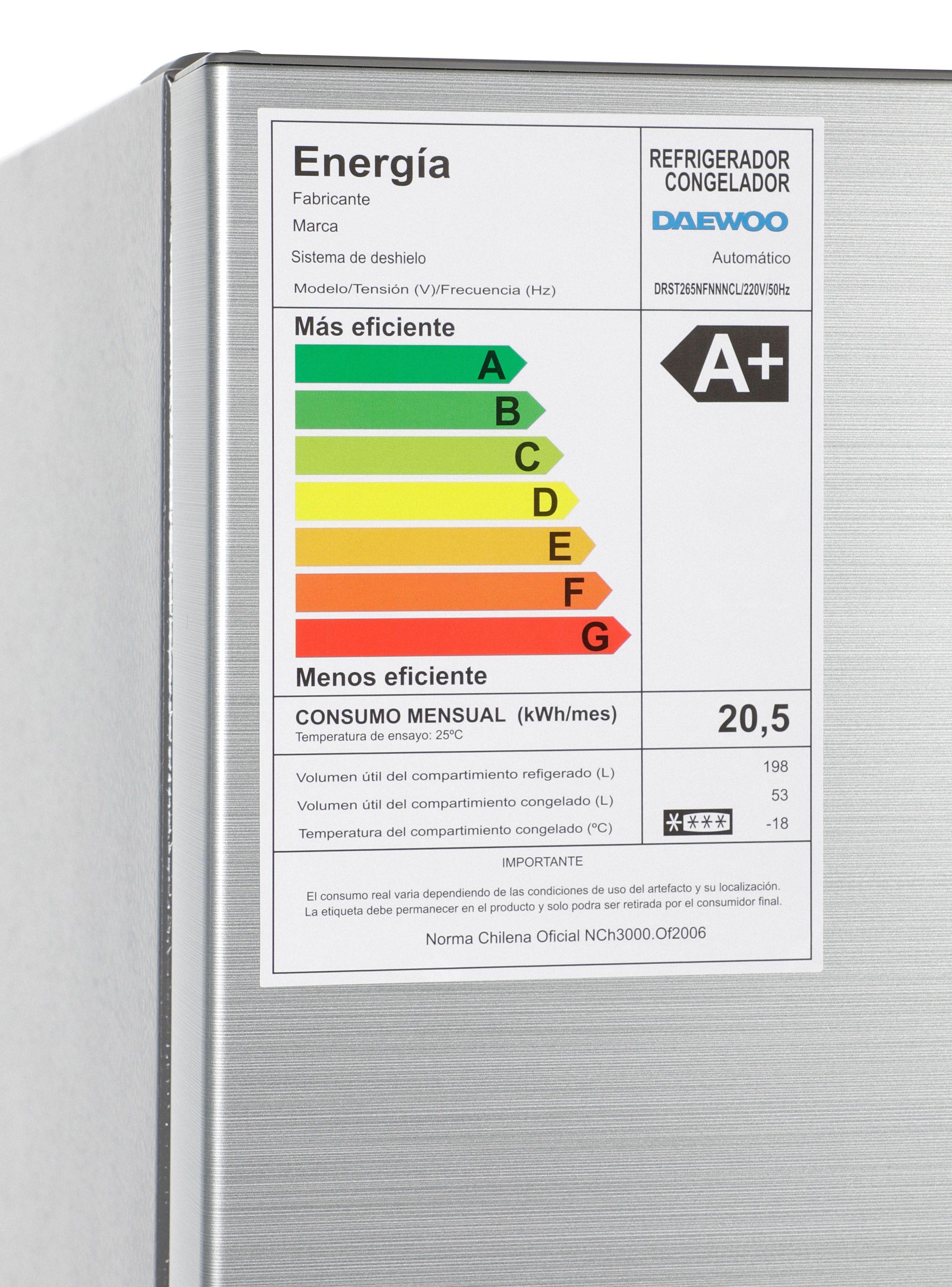 Refrigerador Top Mount No Frost 251 Litros DRST265NFNNNCL-6