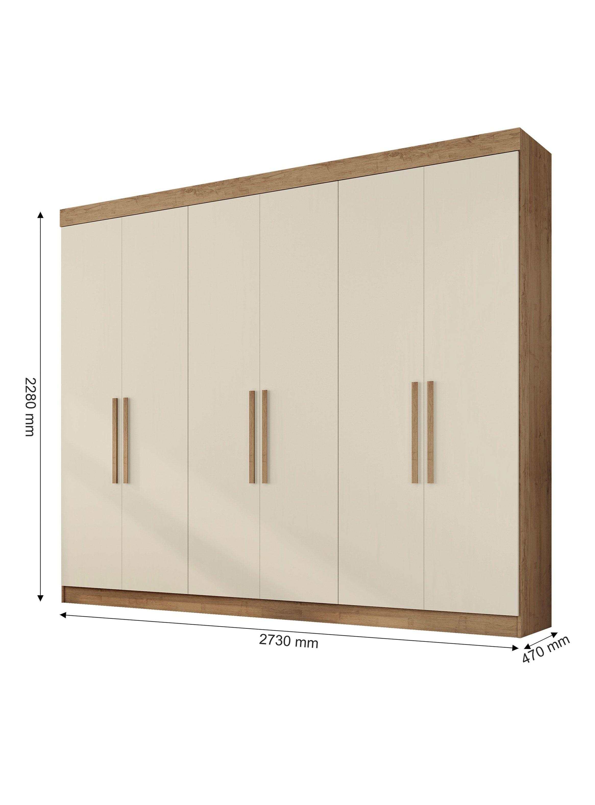Closet 6 Puertas Sky Almendra-2