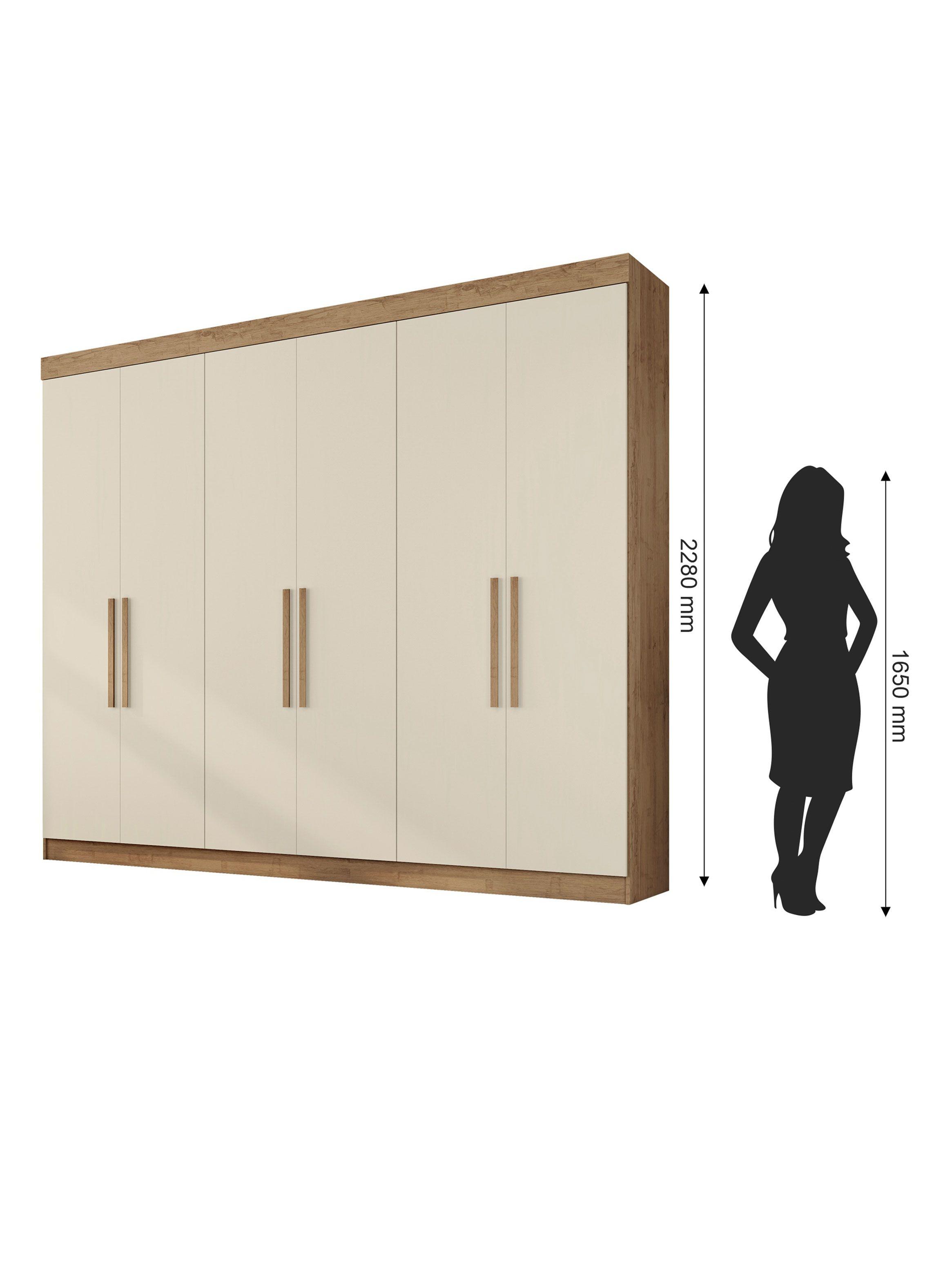 Closet 6 Puertas Sky Almendra-1