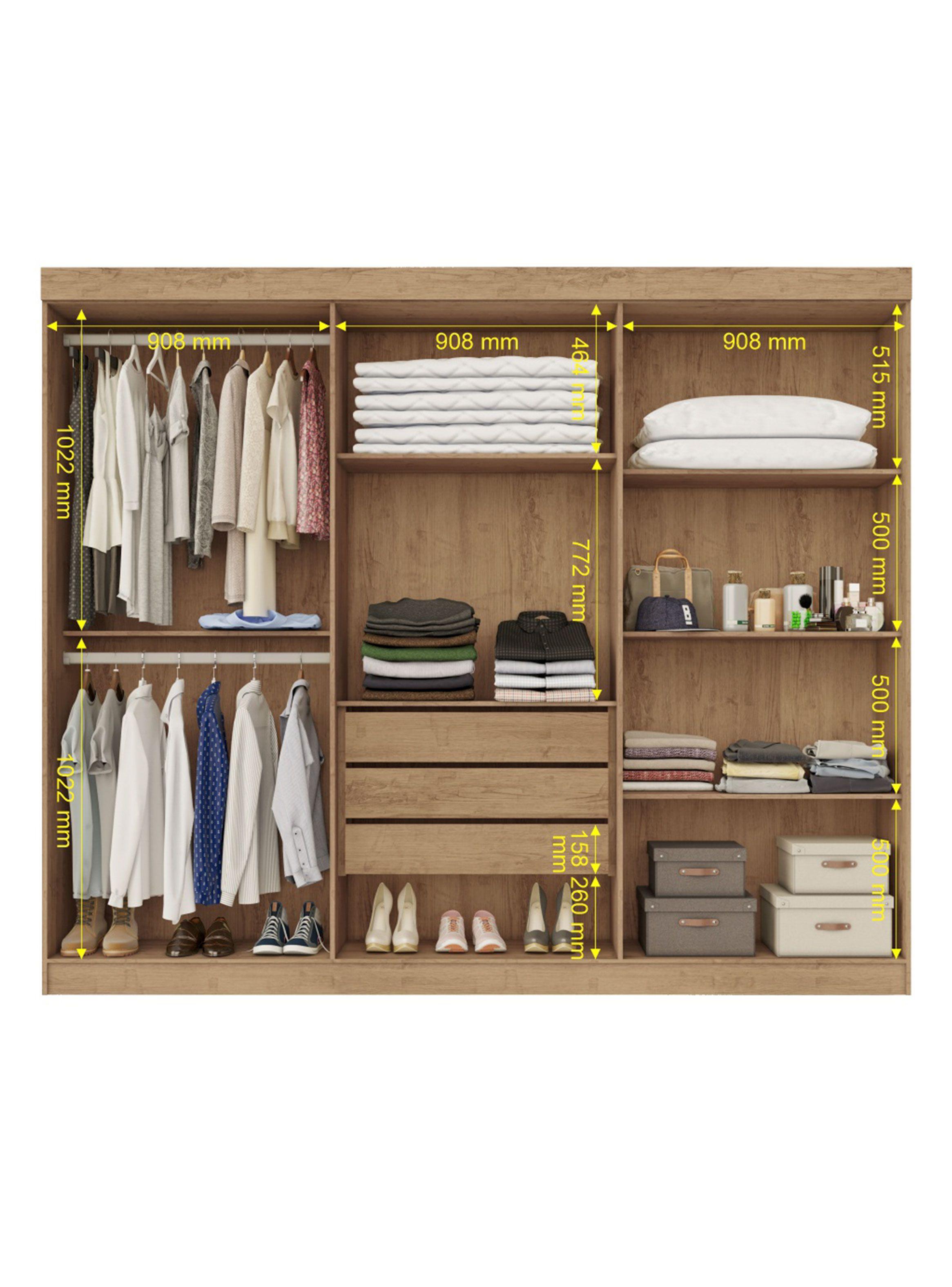Closet 6 Puertas Sky Almendra-3