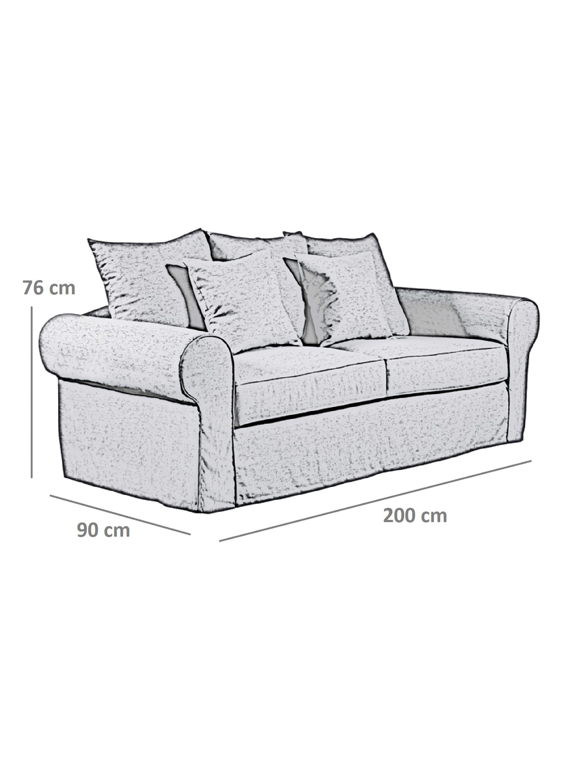 Sofá Amadea Lino Algodón 3 Cuerpos-1