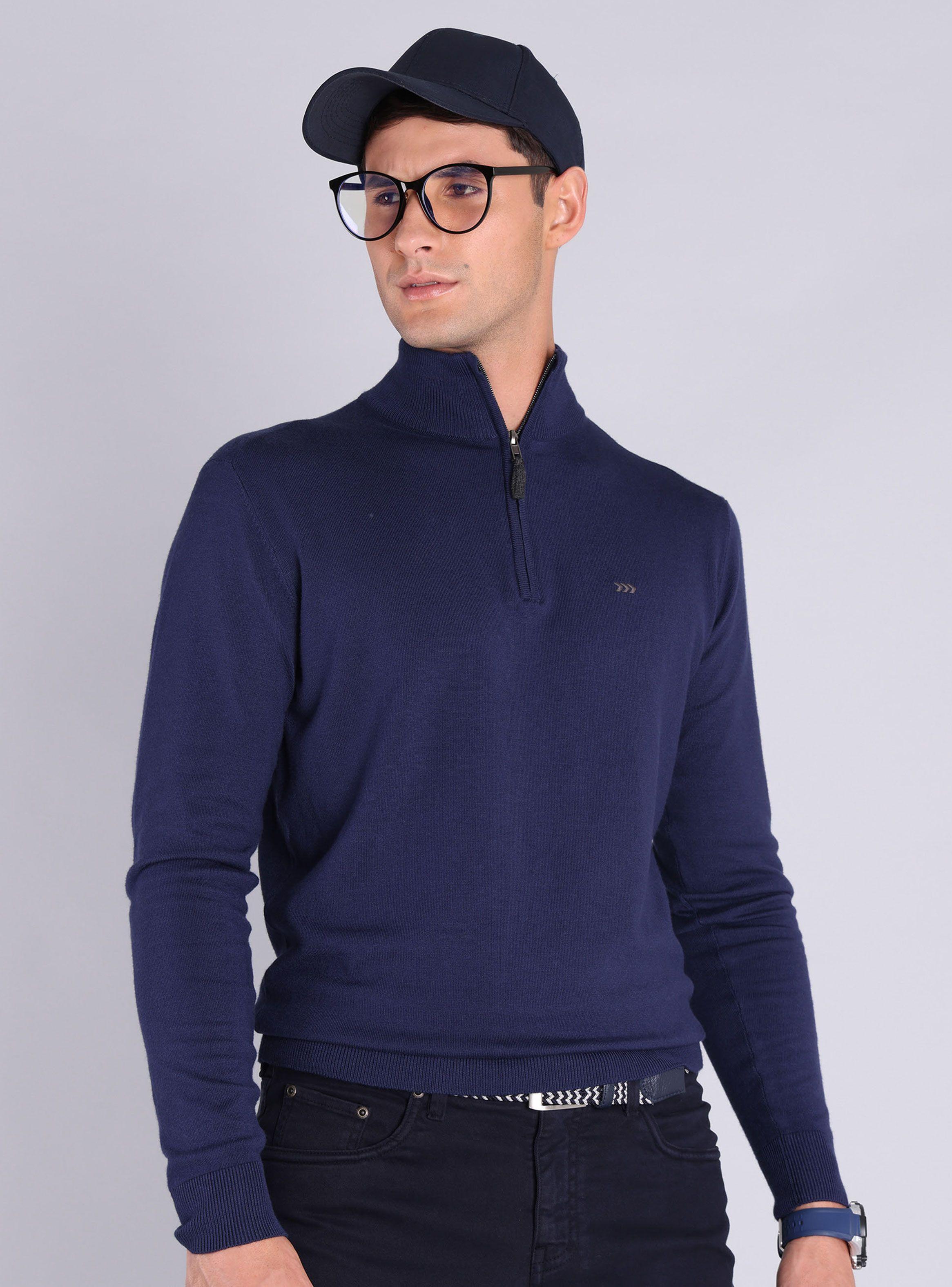 Sweater Liso Negro Casual-0