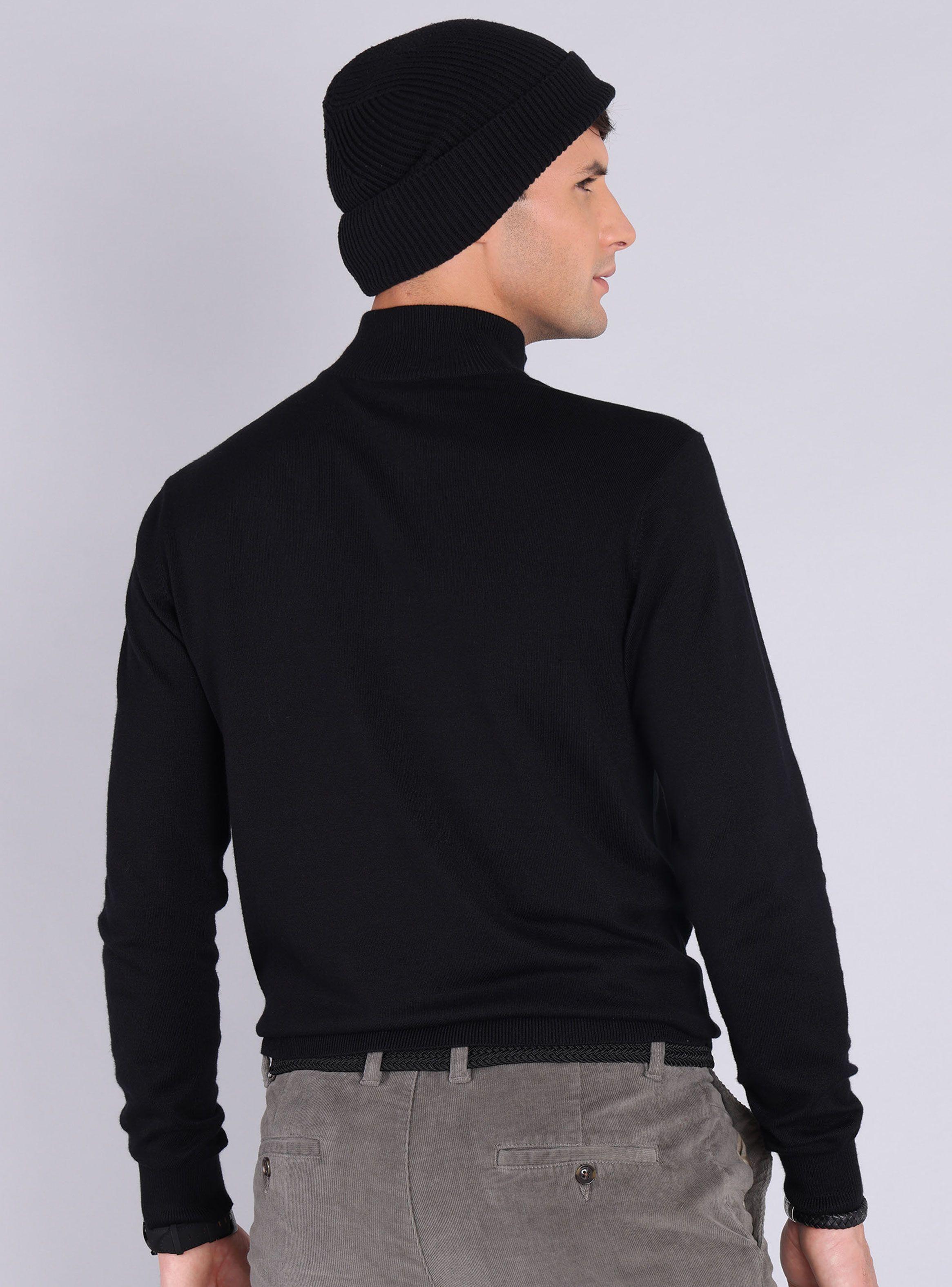 Sweater Liso Negro Casual-1