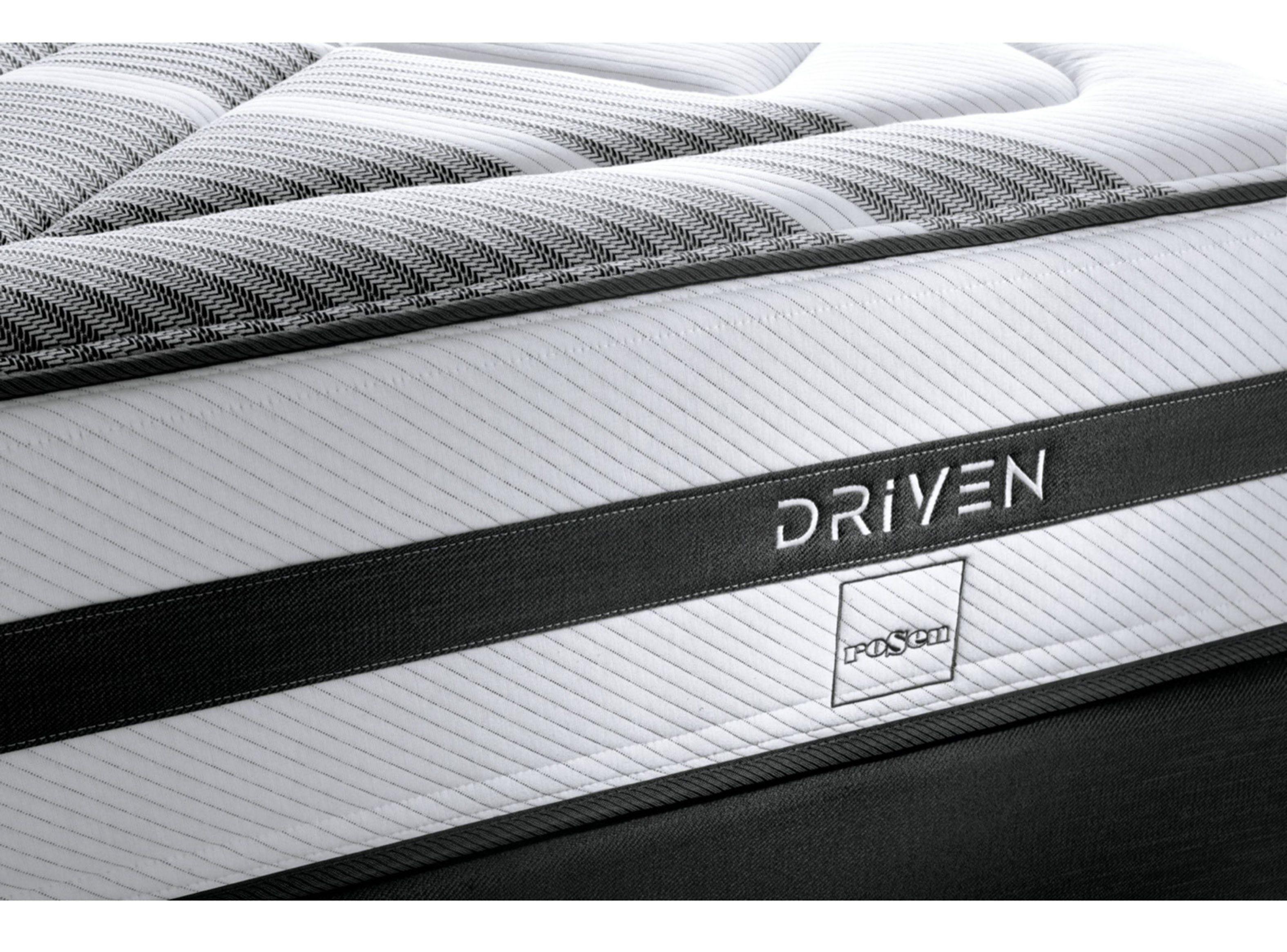 Cama Europea Driven 2 Plazas Base Dividida + Set Muebles Issey Grafito + Cómoda Baker Grafito-1