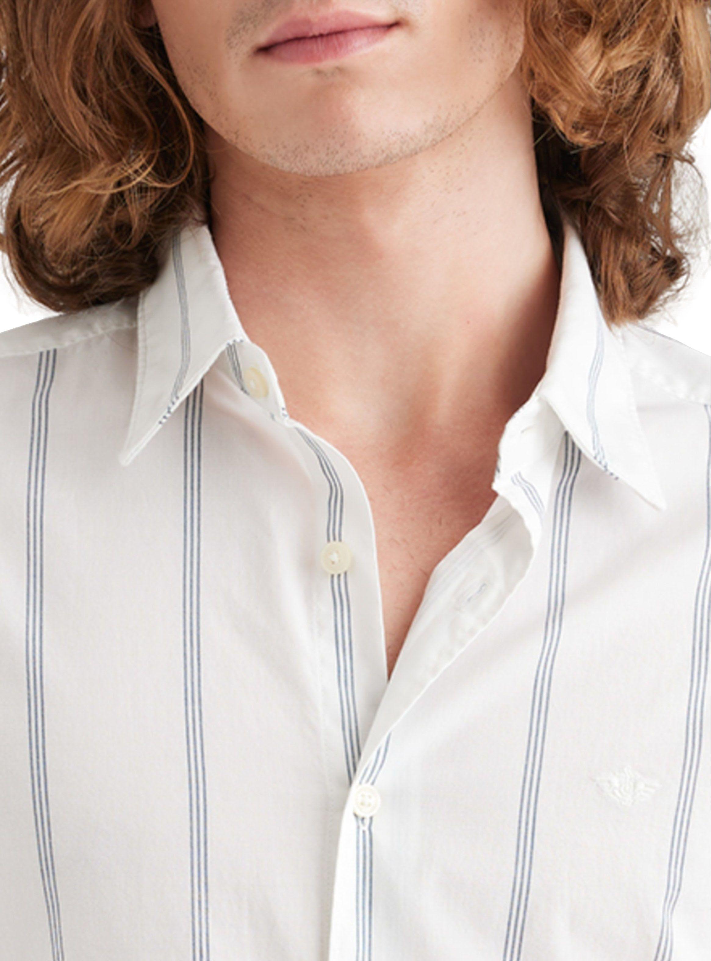 Camisa ML Print Franjas Verticales-2