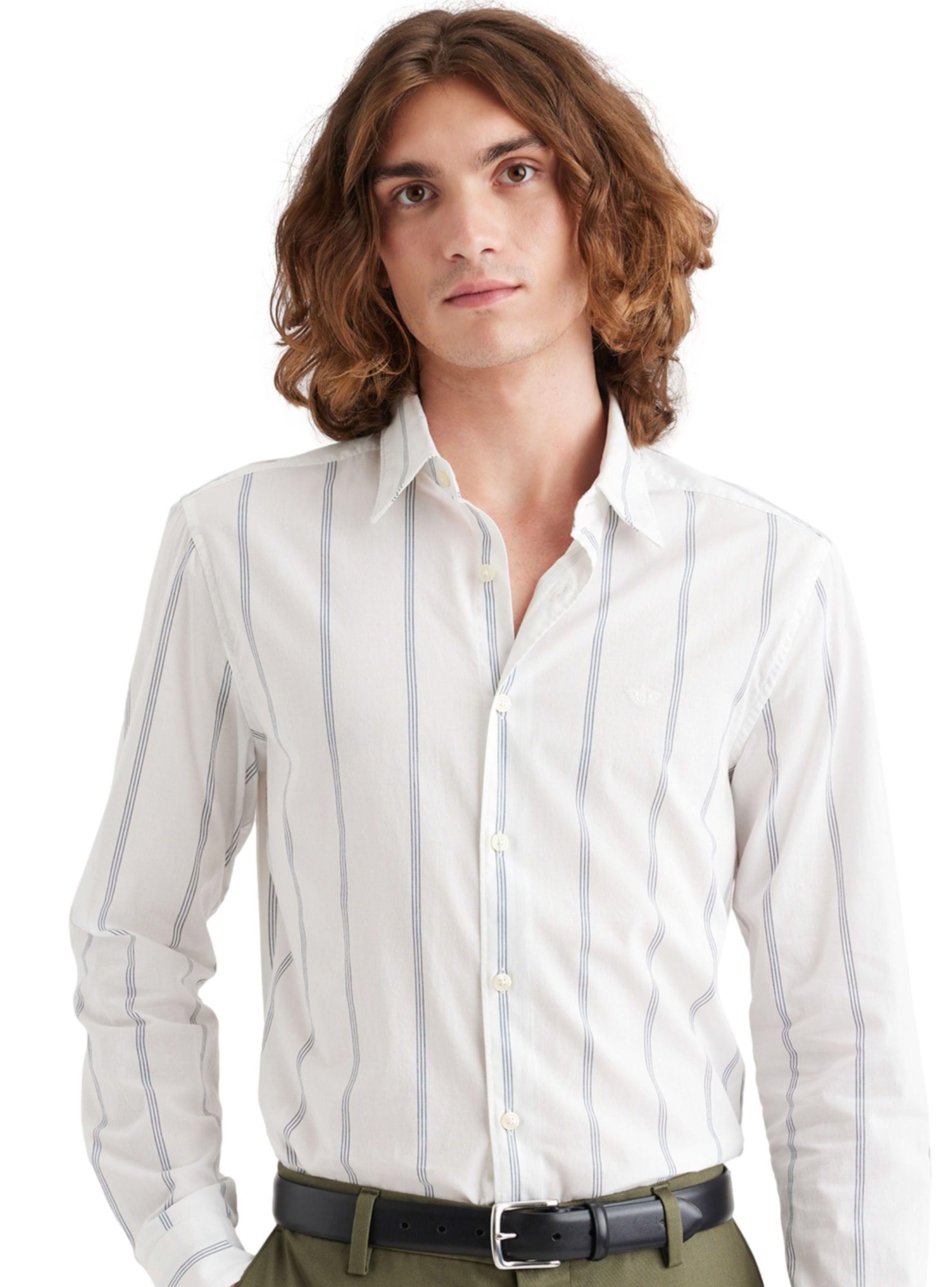Camisa ML Print Franjas Verticales-0