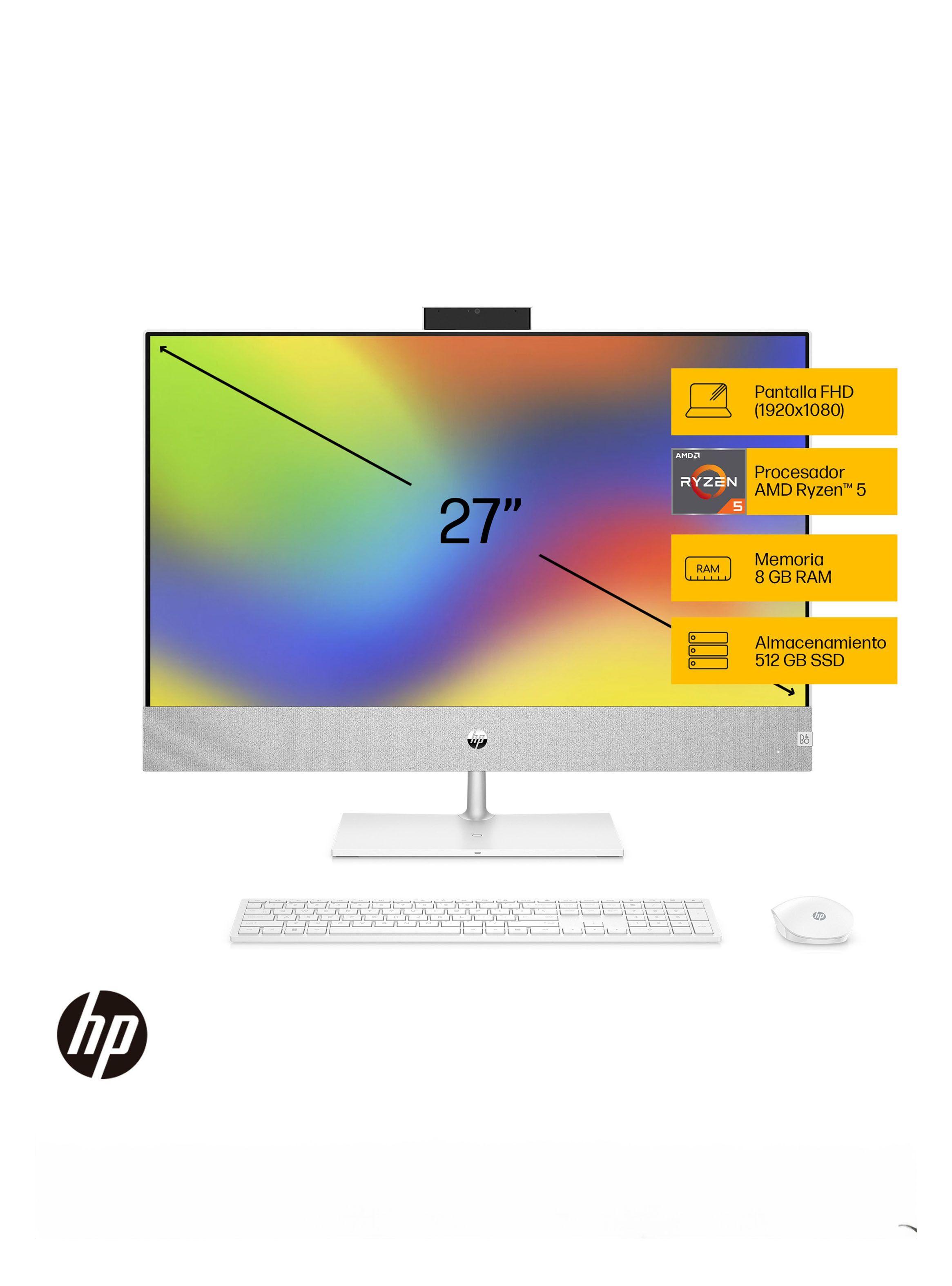 All in One Pavilion 27-ca0001la AMD Ryzen 5 8GB RM 512GB SSD 27" FHD IPS Windows 11 Home-1