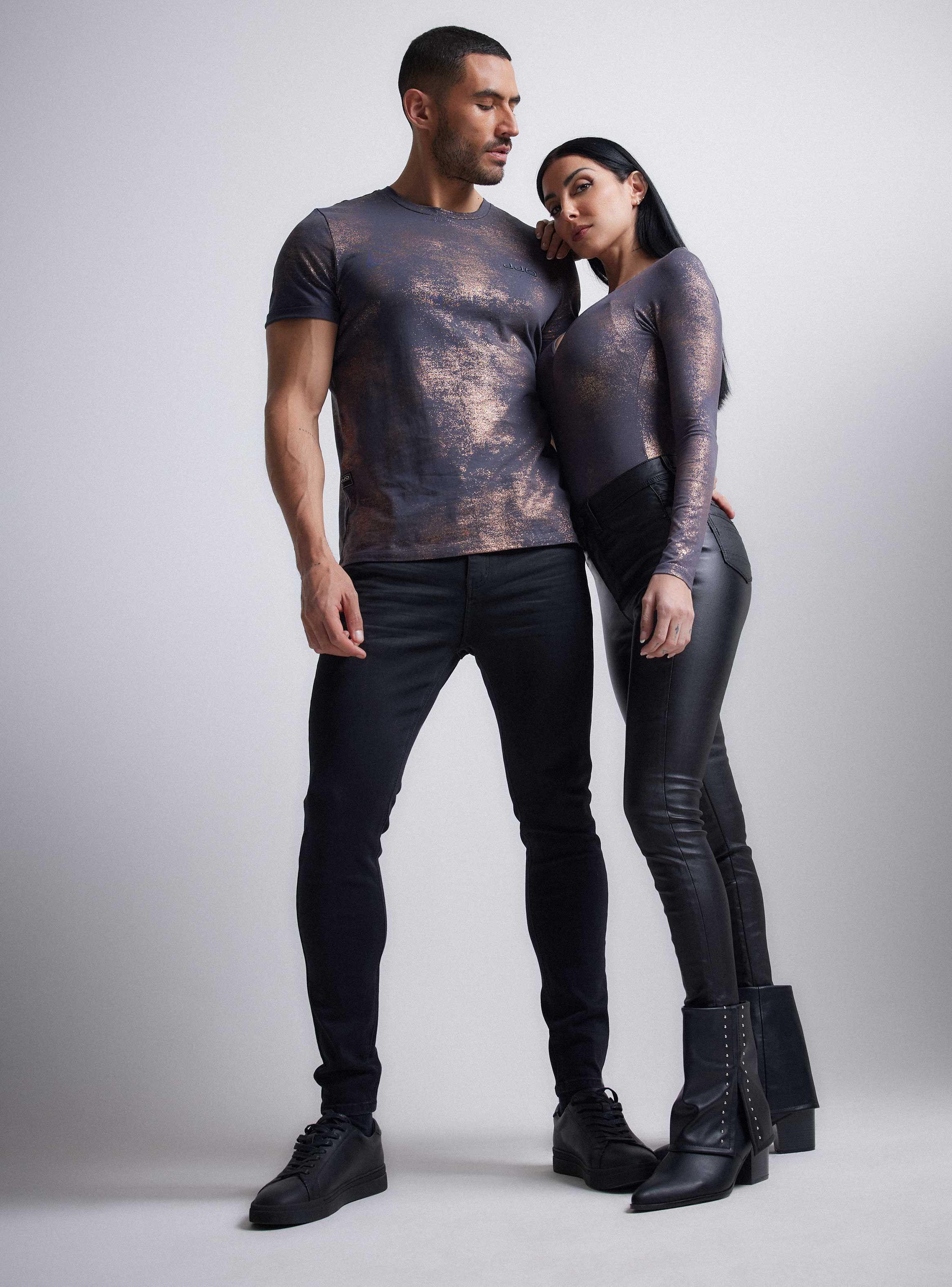 Jeans Súper Skinny Engomado Bolsillos Cierre-4