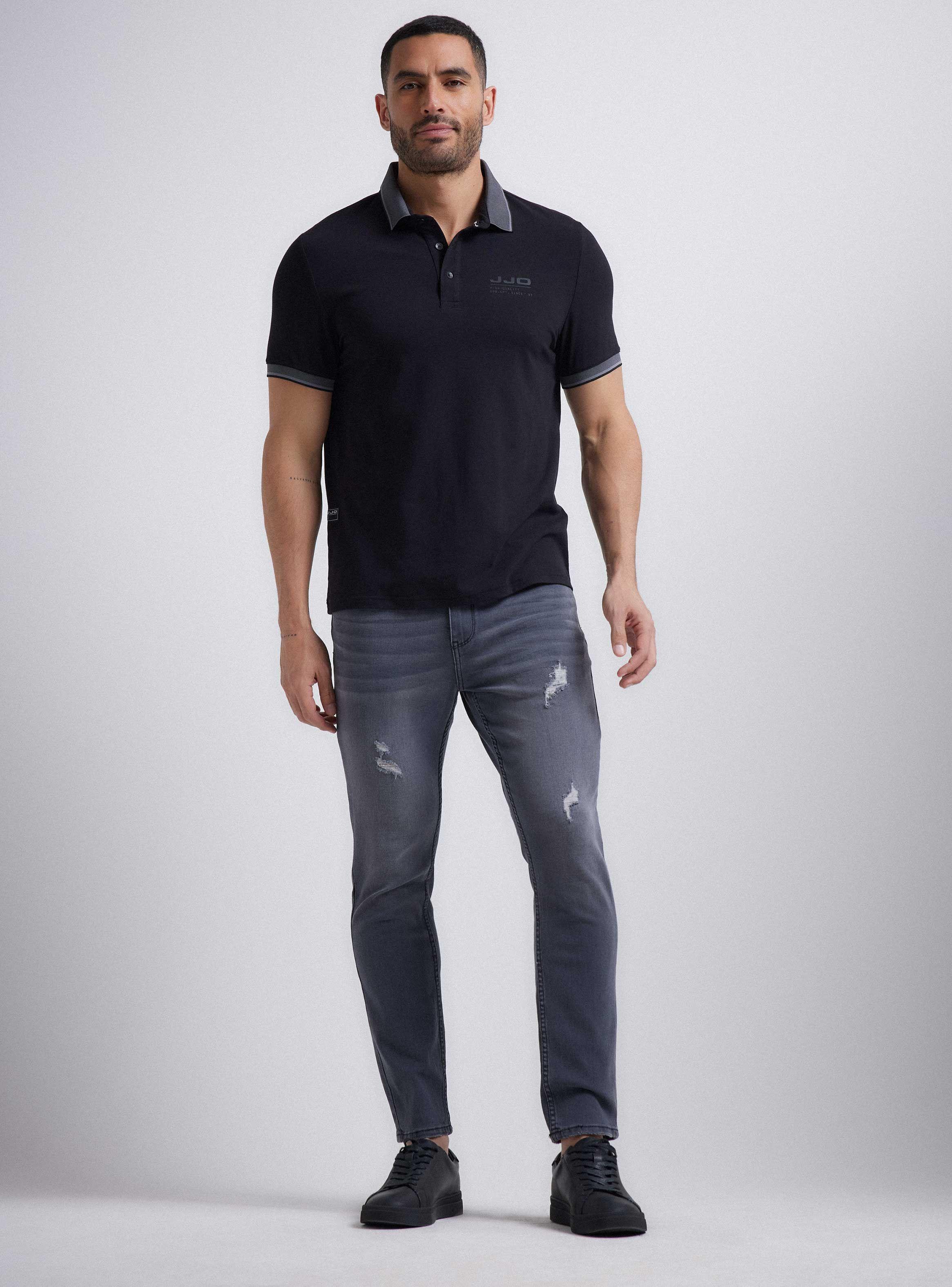 Polera Cuello Polo Rib Especial-4