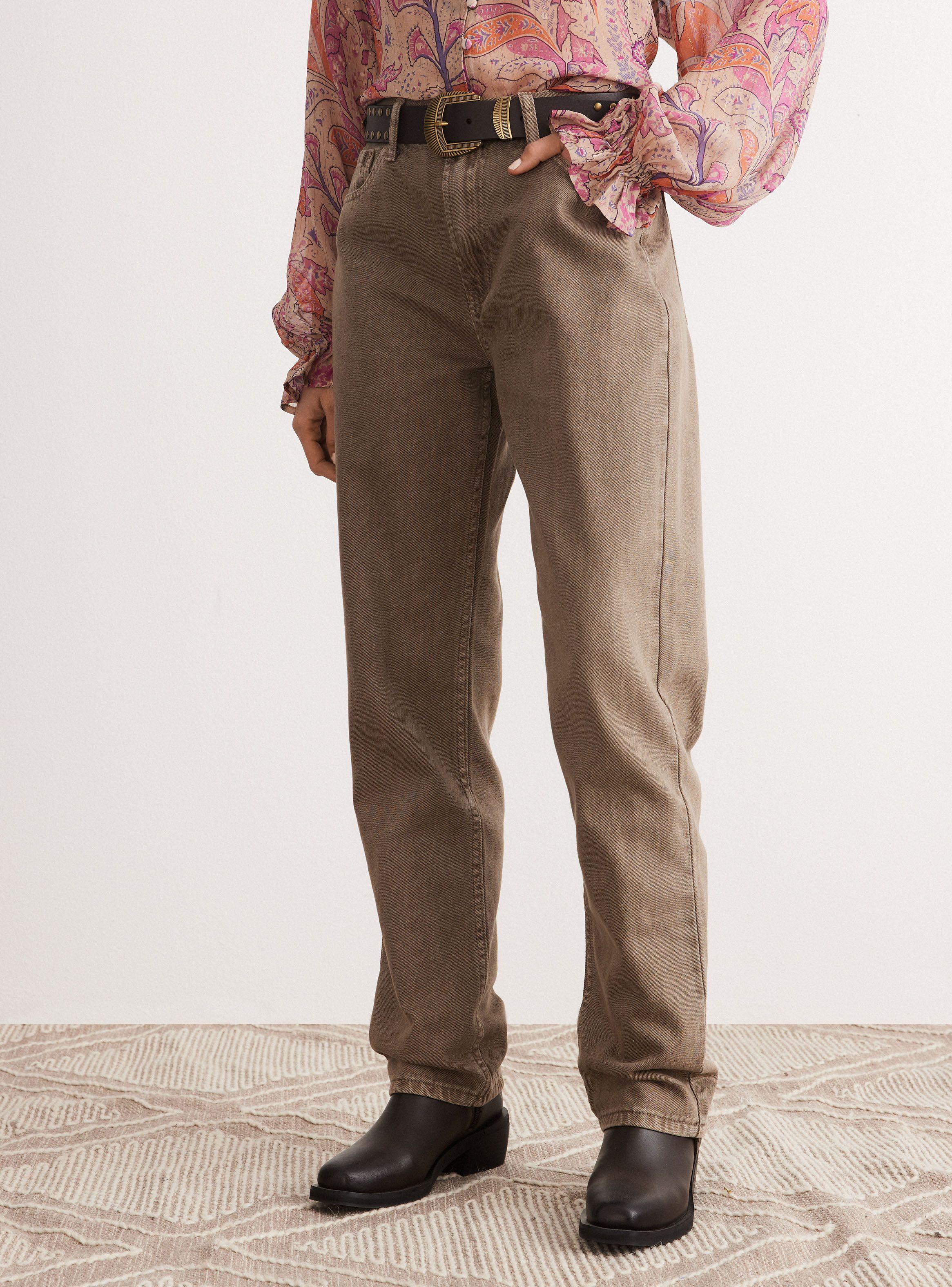 Pantalón Bootcut Tela Plana-0